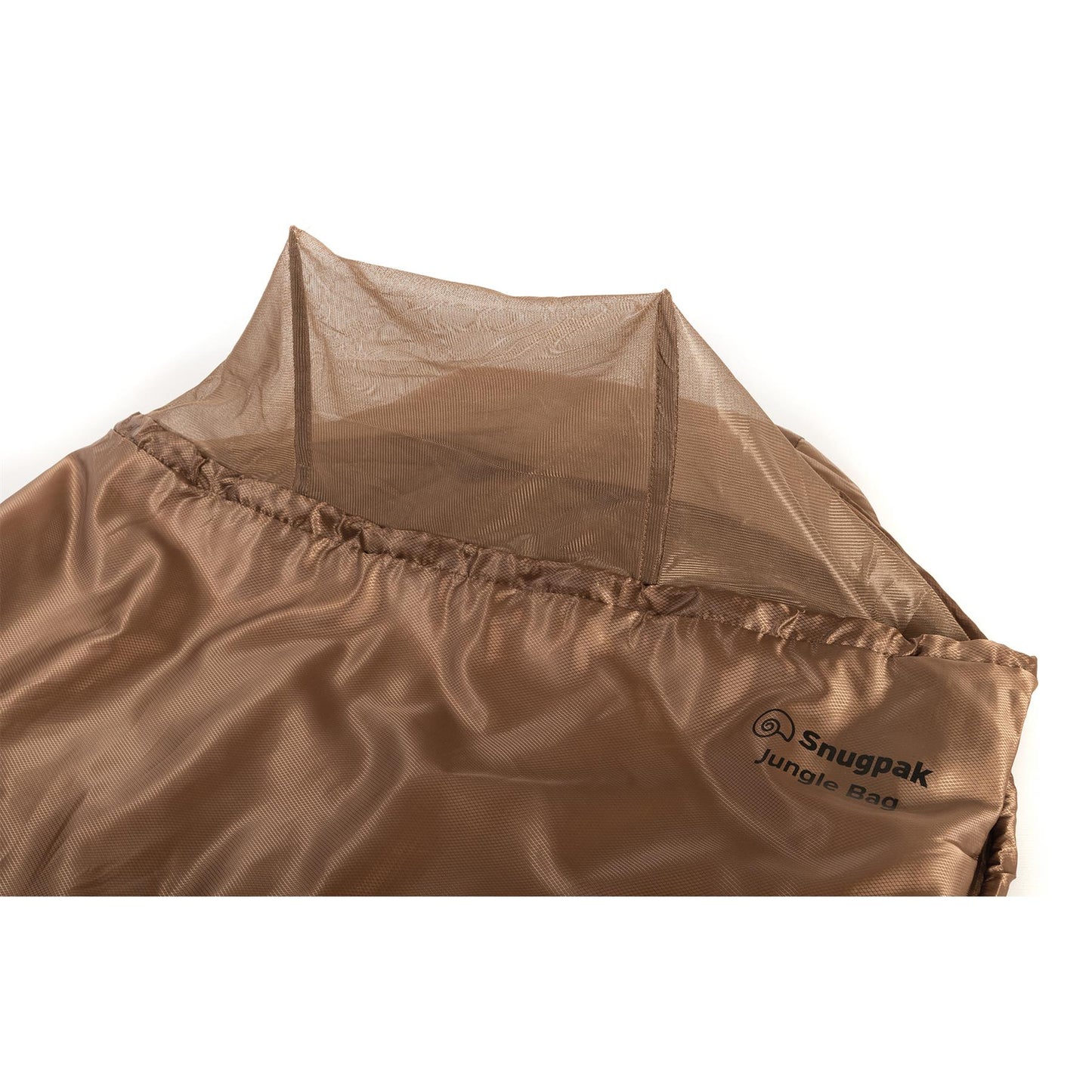 Snugpak miegmaišis 220cm su integruotu tinklų nuo vabzdžių rudos spalvos