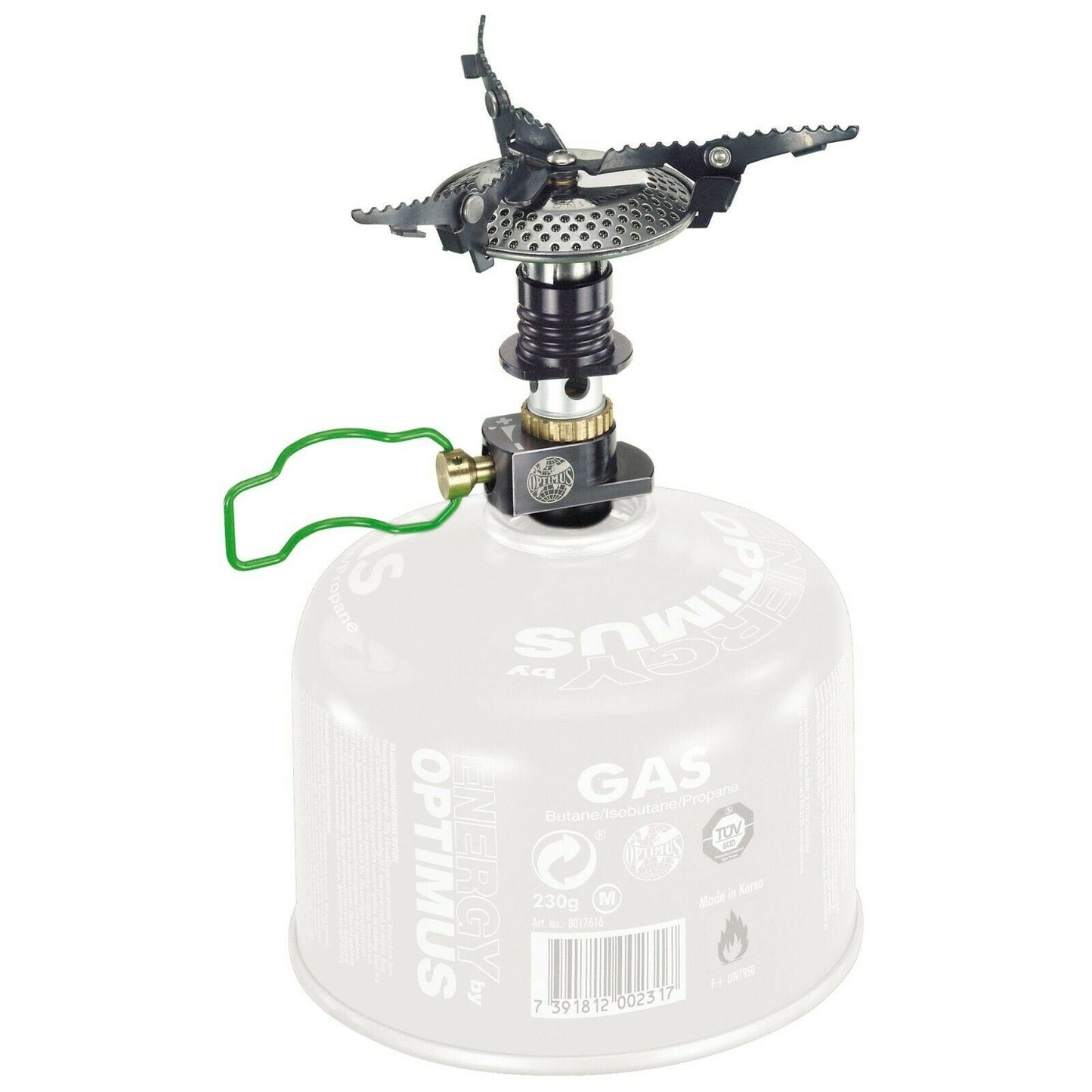 Optimus CRUX kompaktiška stovyklavimo dujinė viryklė sulankstoma, lengva ir efektyvi turistinė viryklė.