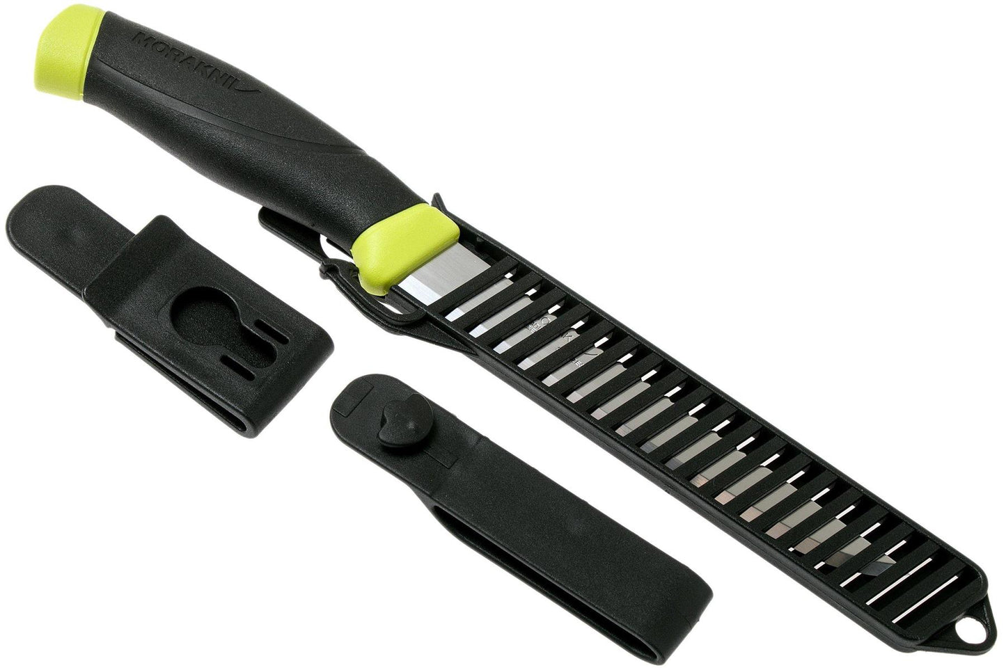 MORAKNIV Fishing Scaler 150 nerūdijančio plieno filetavimo peilis su deklu ir neslystančia TPE rankena.
