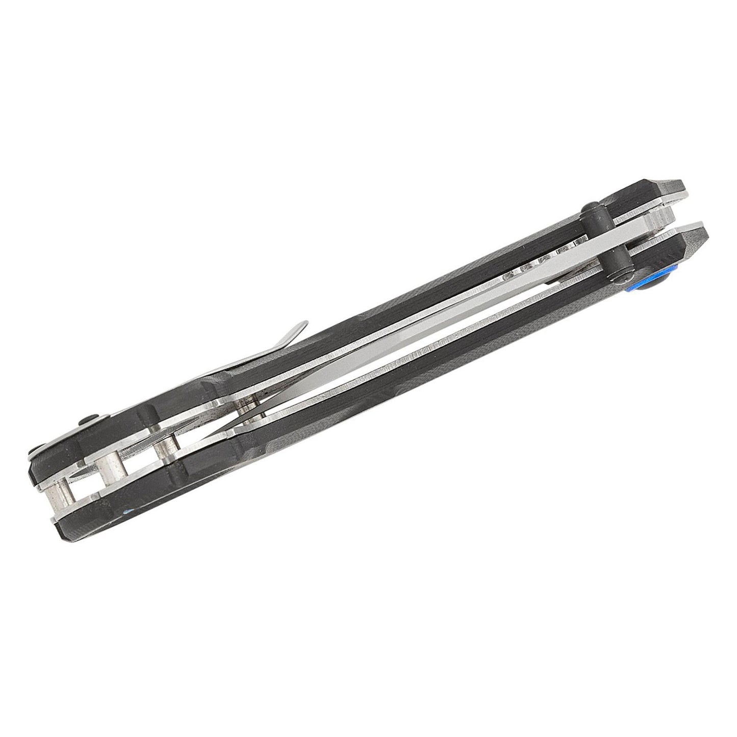 BOKER Magnum Velcon sulankstomas taktinis karambitas su juoda G10 rankena, pilka 440C plieno geležte sulankstytoje pozicijoje