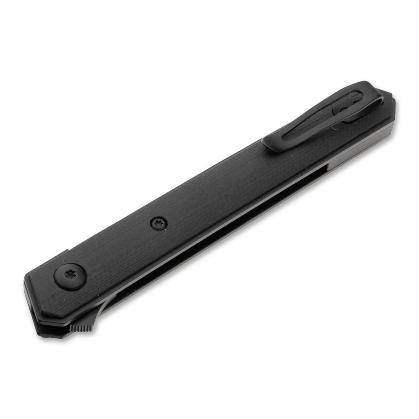 Boker Plus Kwaiken Air Mini sulankstomas peilis juodas su G10 rankena ir nešiojimo klipsu kasdieniam naudojimui.