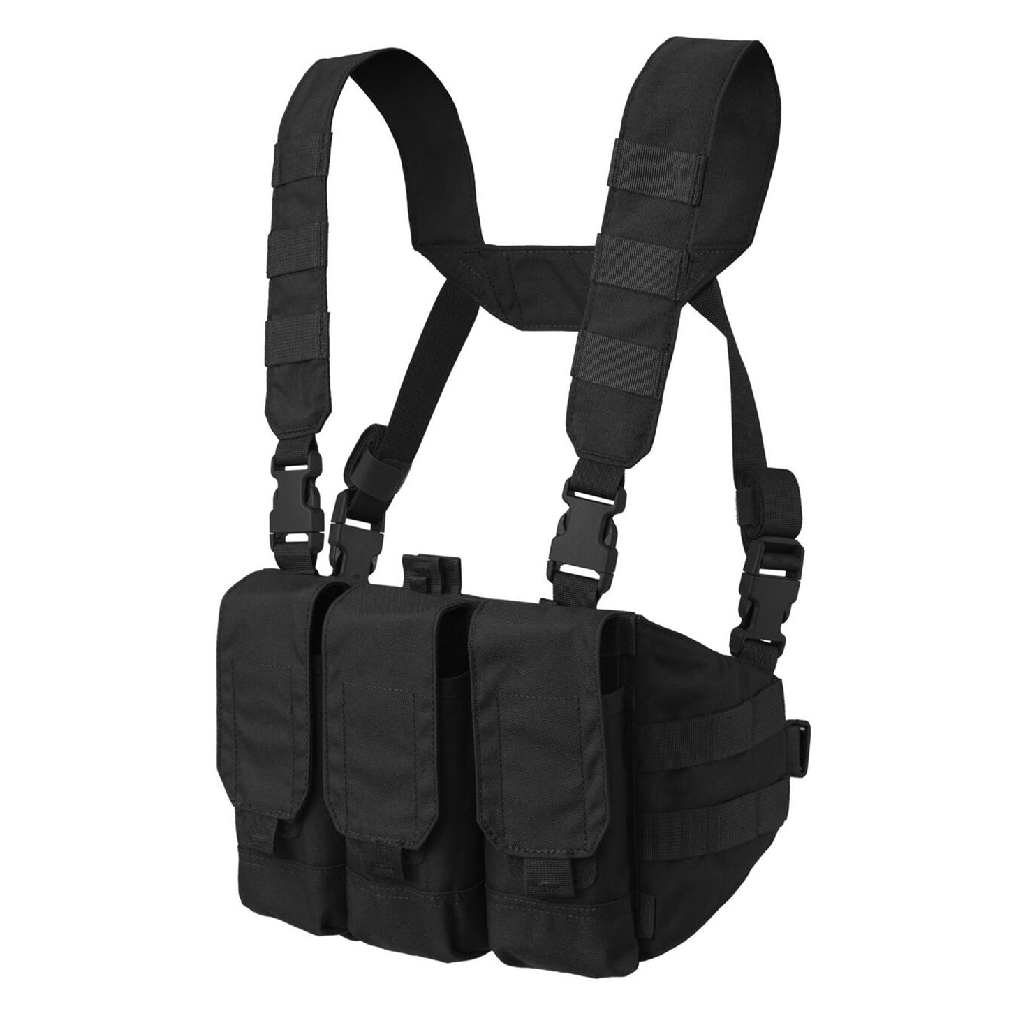 Helikon-Tex Chicom Chest Rig treniruočių liemenė iš Cordura, su trim AR/AK kišenėmis ir MOLLE sistema.
