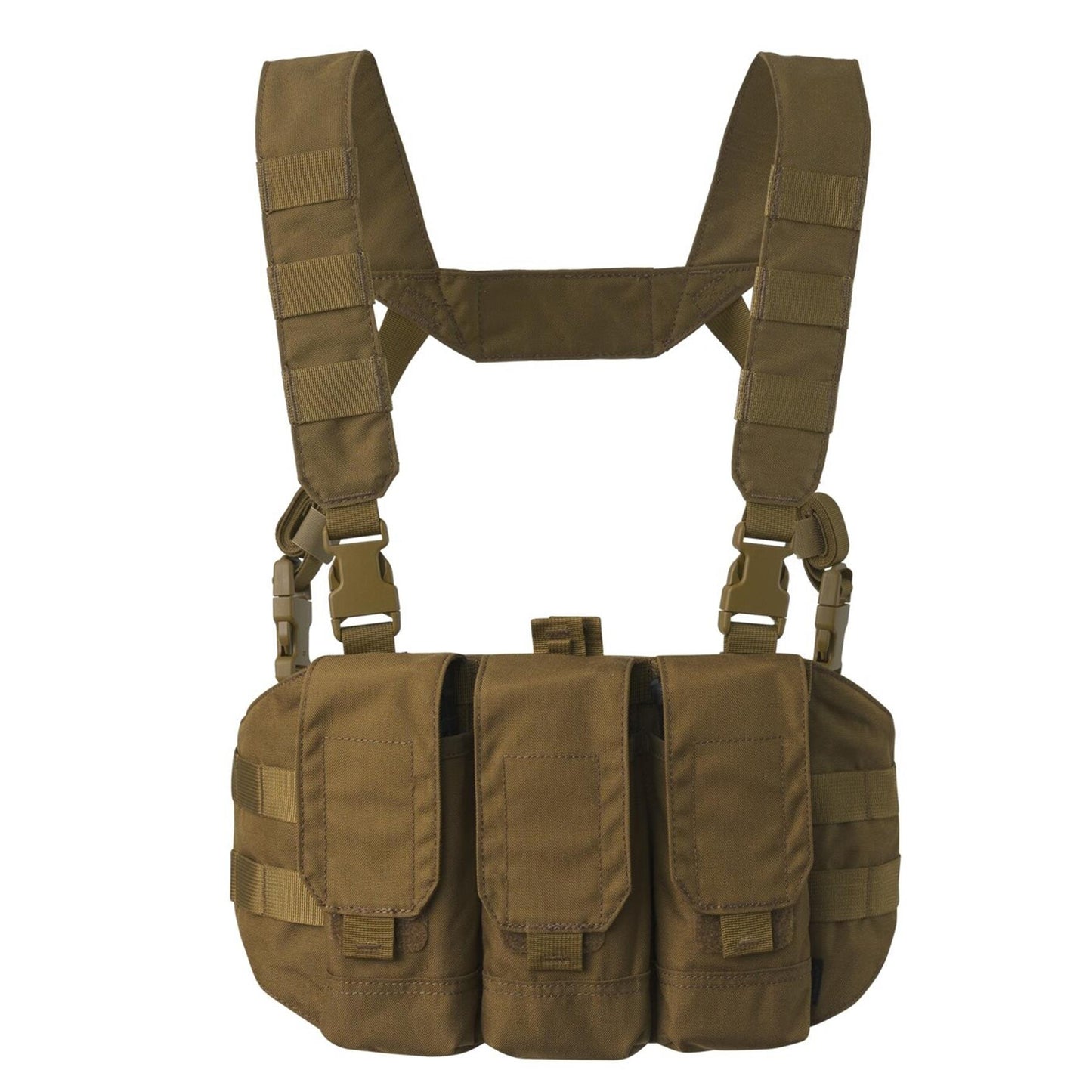 Helikon-Tex Chicom Chest Rig treniruočių liemenė iš Cordura nailono su trijų kišenių sistema AR/AK šoviniams.