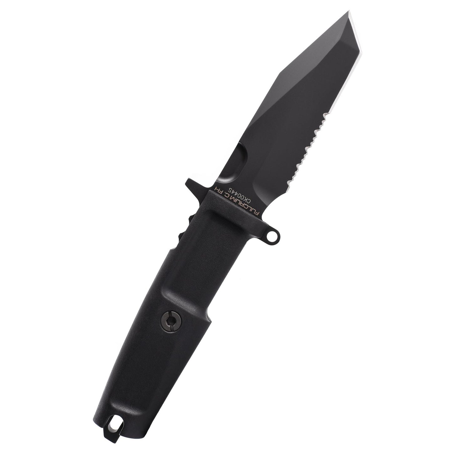 ExtremaRatio FULCRUM C FH modernus taktinis peilis su fiksuota geležte iš N690 plieno, juoda rankena.