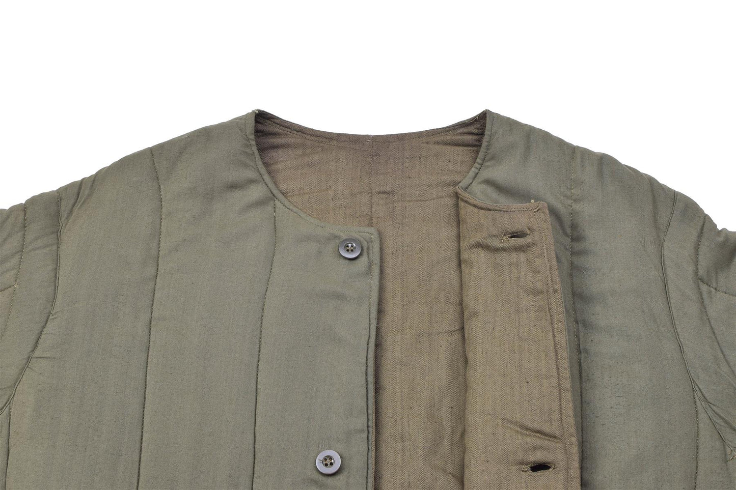 Cekijos kariuomenes M60 striukes alyvuogiu zalios spalvos dygsniuotas pamusas su sagomis ir rudais rankogaliais