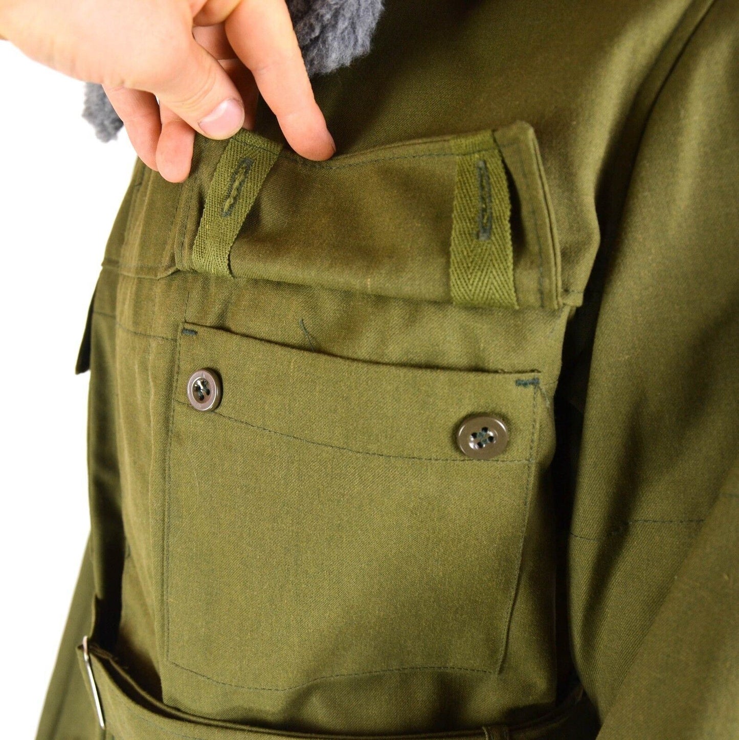 Čekijos kariuomenės M85 žieminė parka Alyvuogių