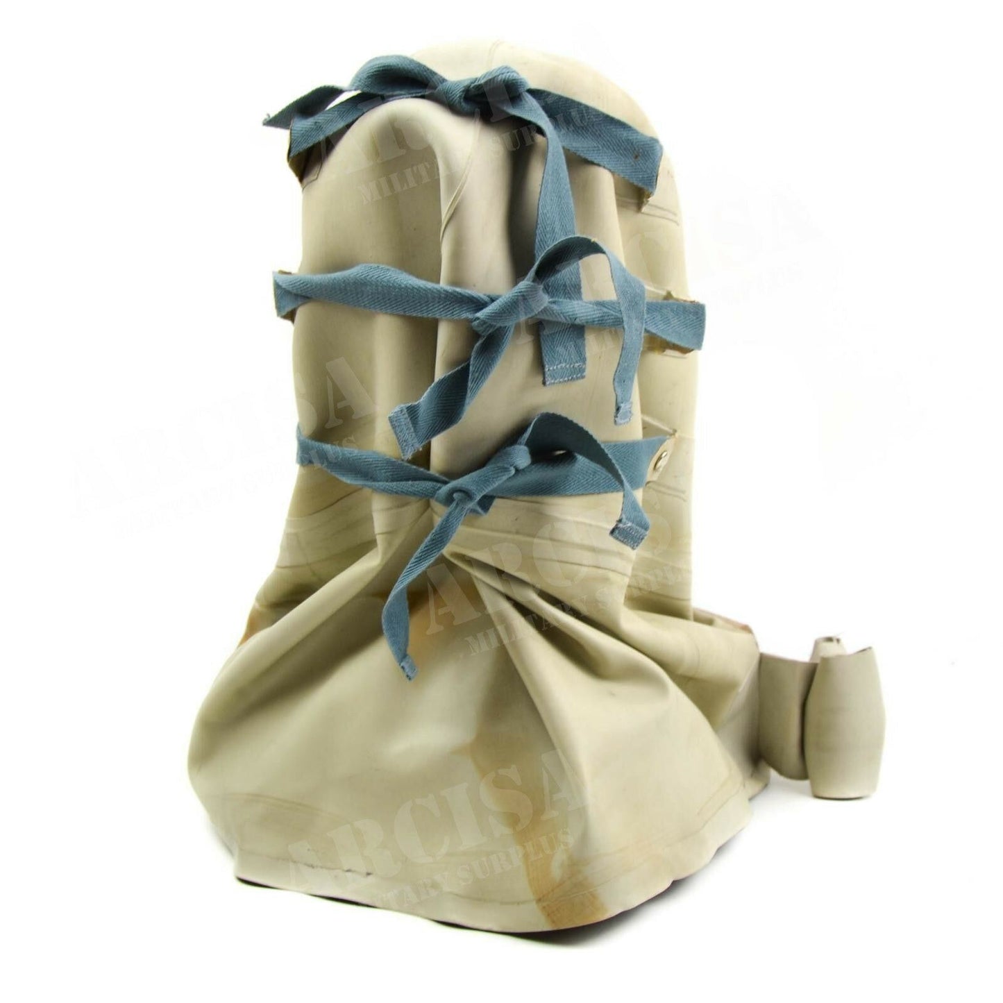 Lenkijos kariuomenės vintažinė SR1 dujokaukė su žarna ir filtru, pilnas sovietinės eros komplektas.