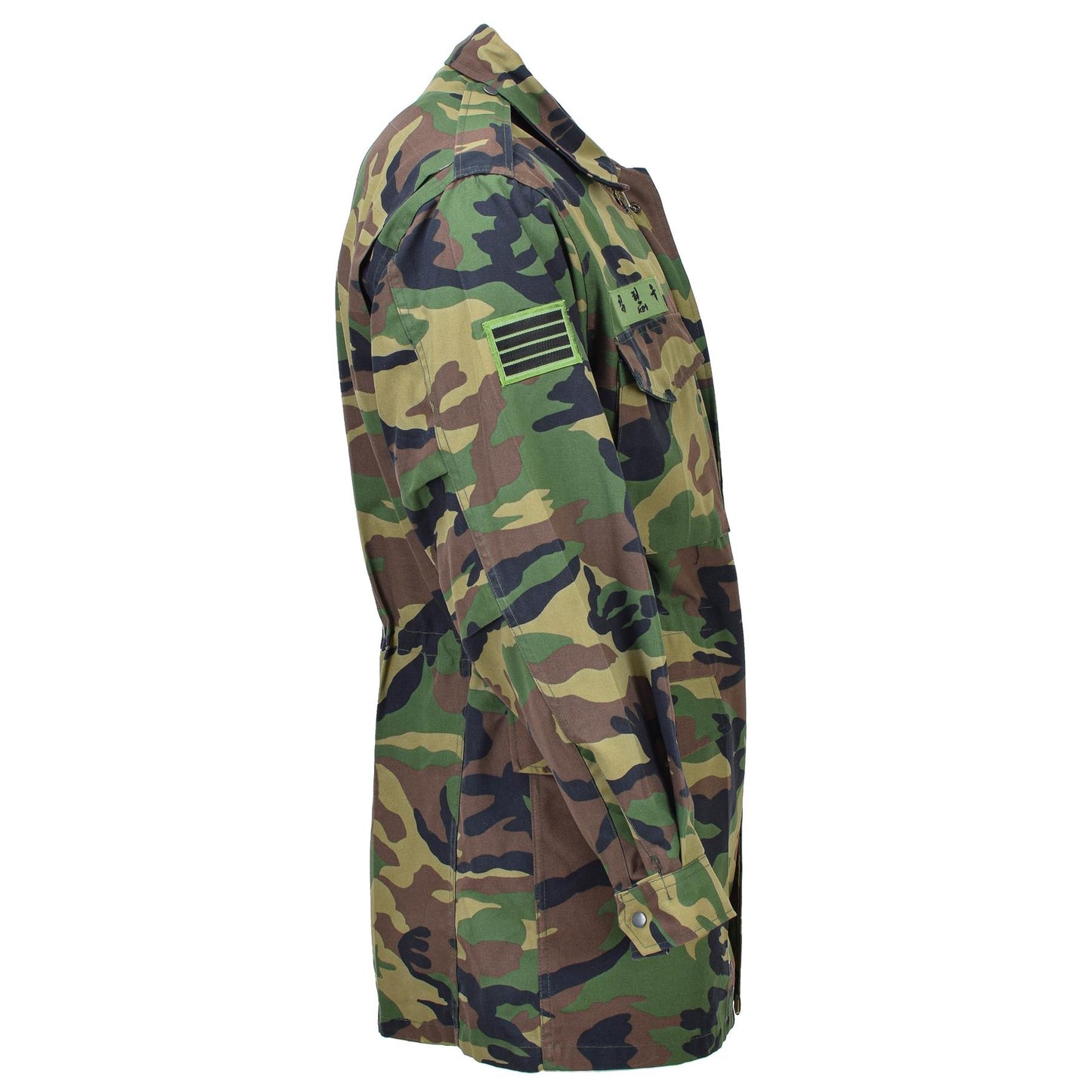 Pietų Korėjos kariuomenės uniforminis švarkas M90 marginimas su camo raštu ir praktiškomis kišenėmis.