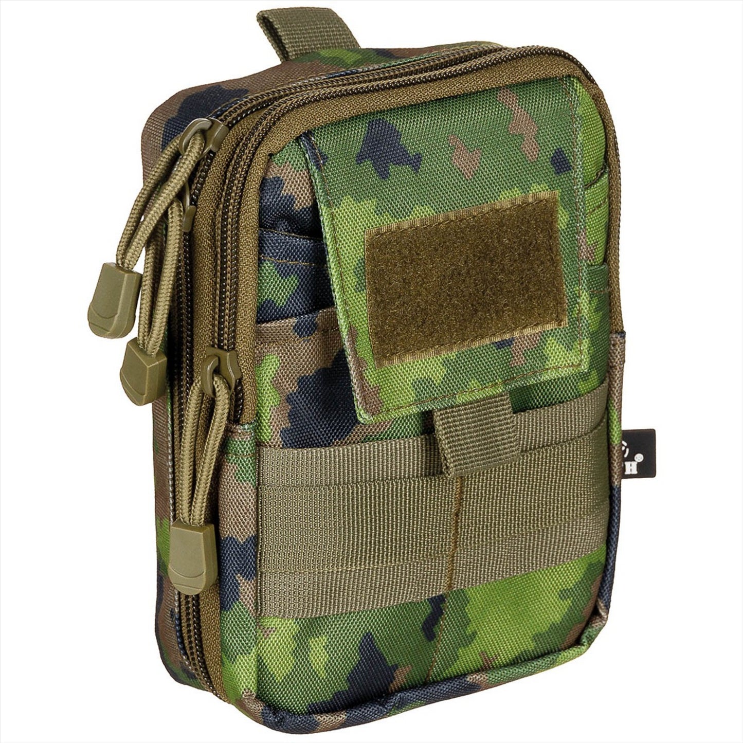 MFH EDC krepšelis su MOLLE tvirtinimais M05 marginimo, lengvas, funkcionalus, su užtrauktukais ir kišenėmis kasdieniam naudojimui.