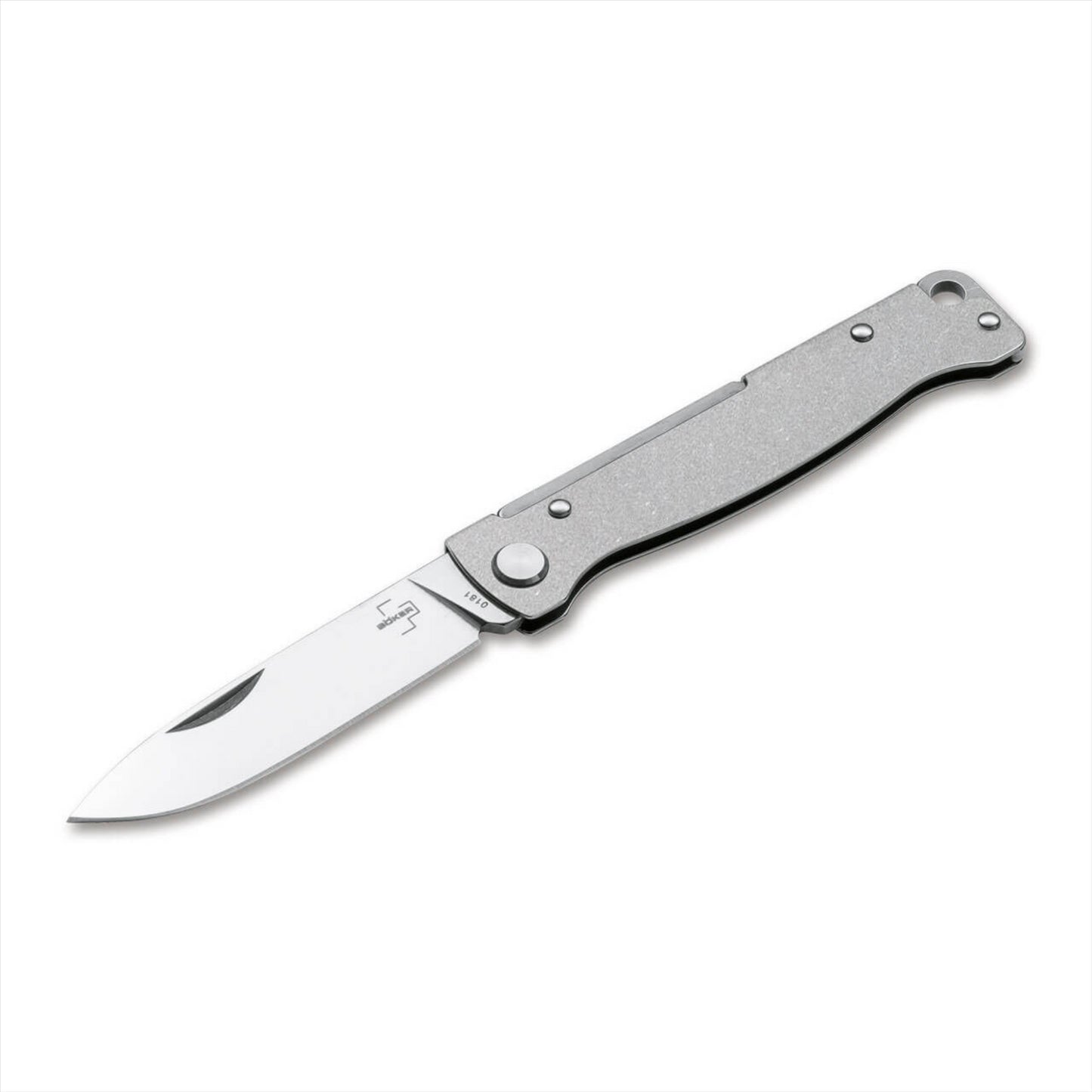 Boker Plus Atlas SW sulankstomas peilis iš 12C27 plieno su stonewash apdaila ir slipjoint fiksavimu.
