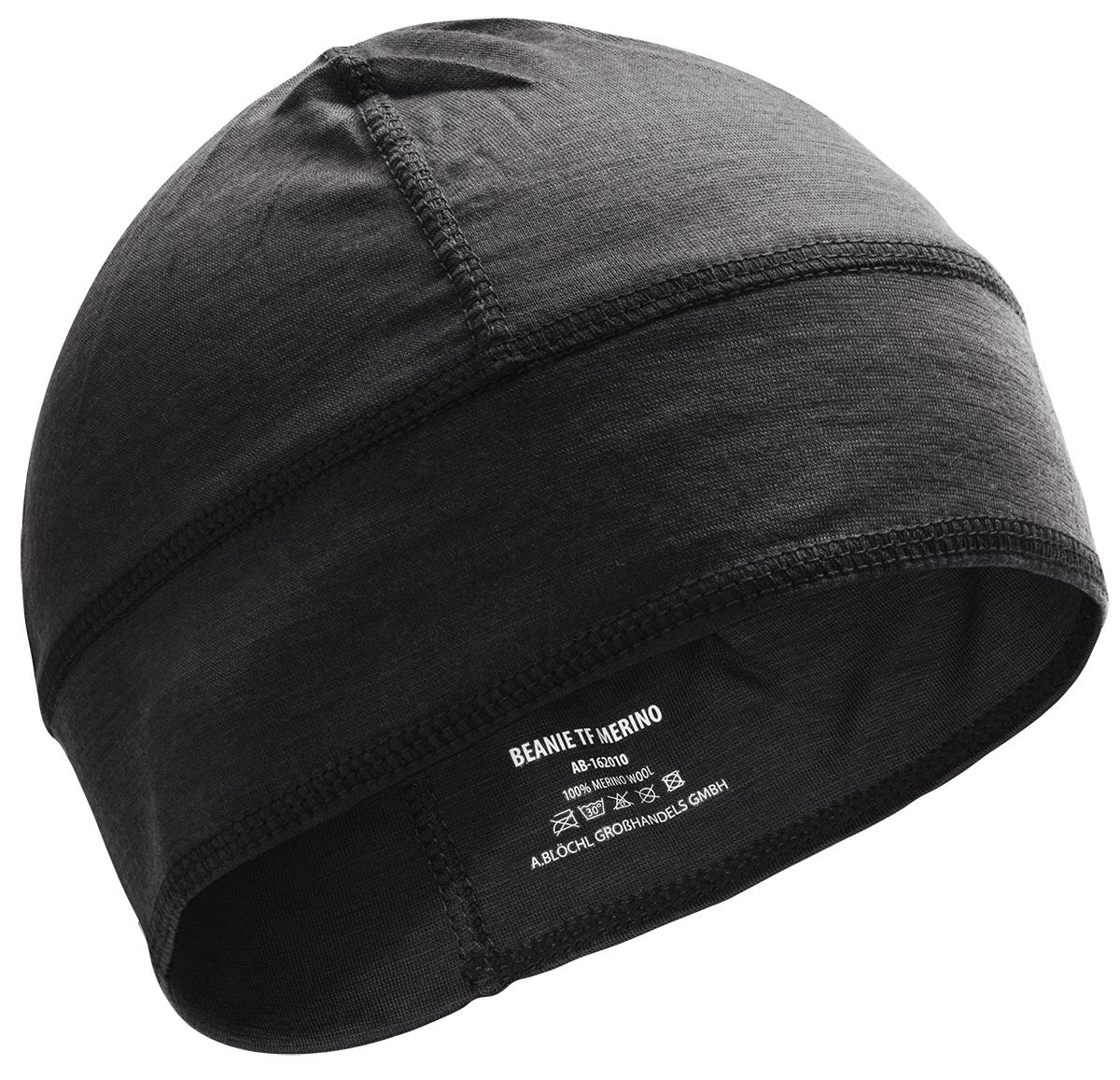 A.Blochl beanie stiliaus merino vilnos kepurė juoda
