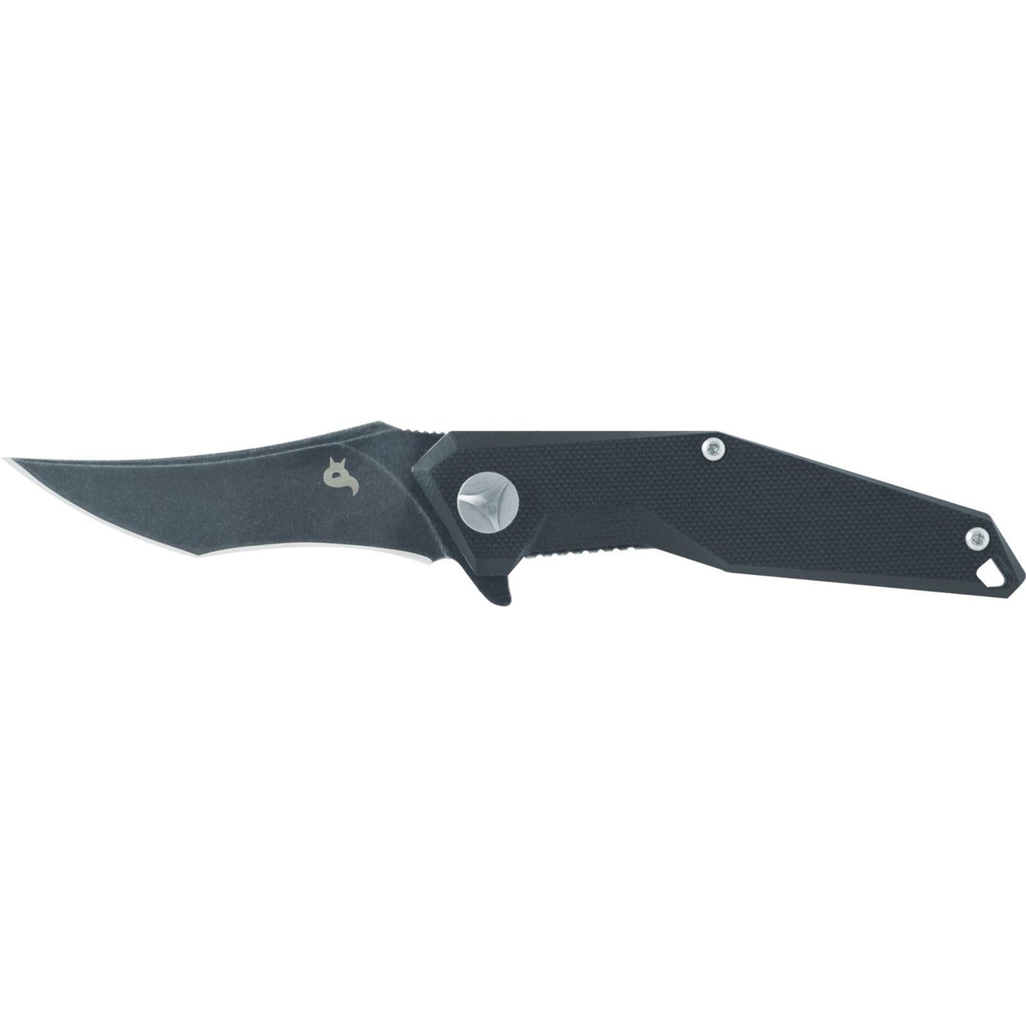 Fox Knives KRAVI SHAI sulankstomas taktinis peilis 440C plieno ašmenys, juoda G10 rankena, patvarus ir kompaktiškas.