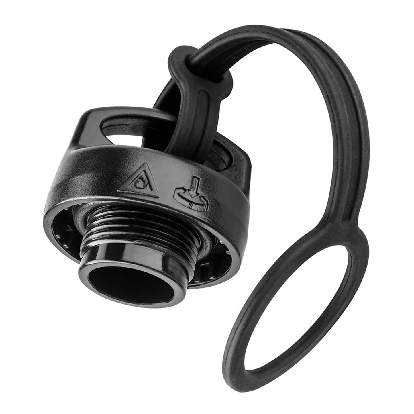 Optimus lengas patvarus degalu butelis Juodas sandarus kamštis su apsauga nuo vaikų saugiam naudojimui.