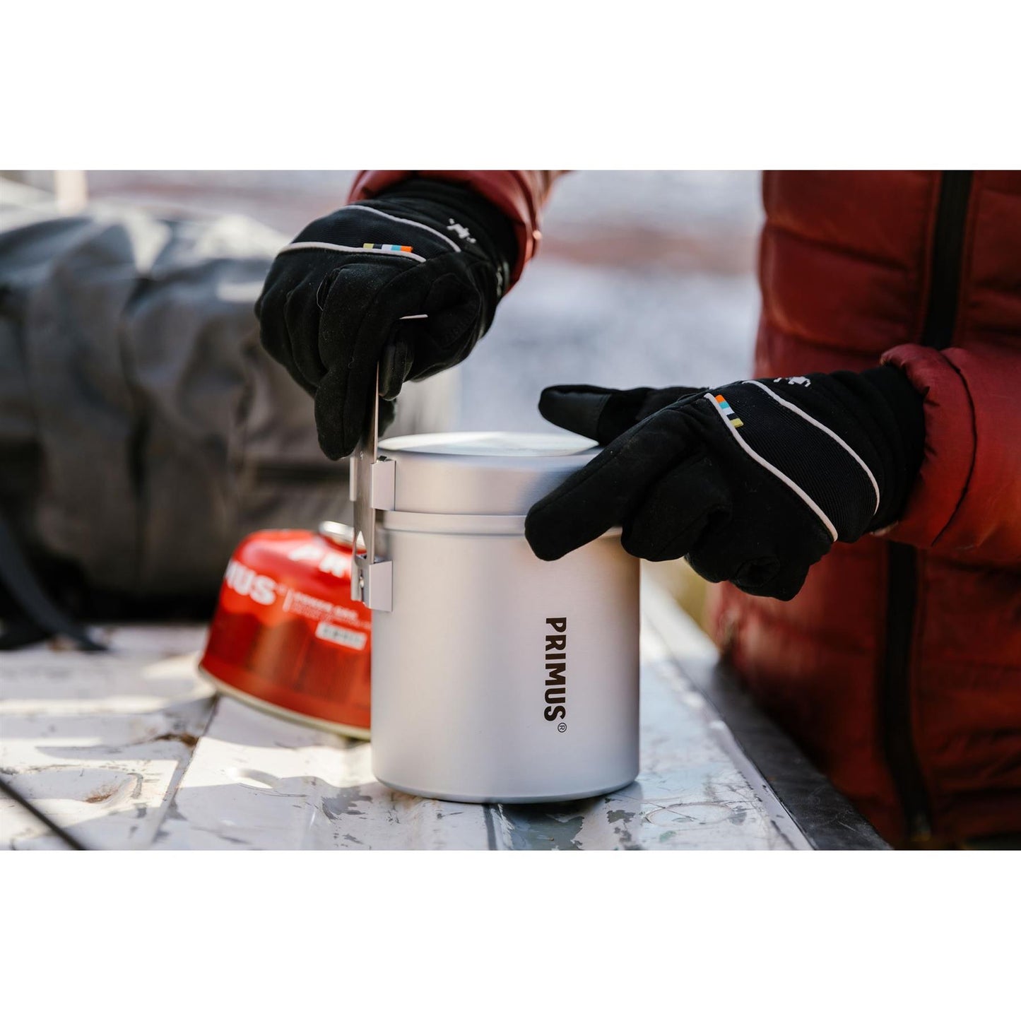 Primus Essential Trek Pot 1litro talpos puodas ir keptuvė