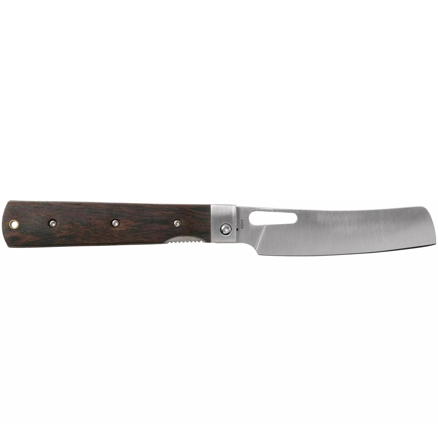 BOKER Outdoor Cuisine III sulankstomas nakiri peilis su raudonmedžio rankena ir nerūdijančio plieno ašmenimis