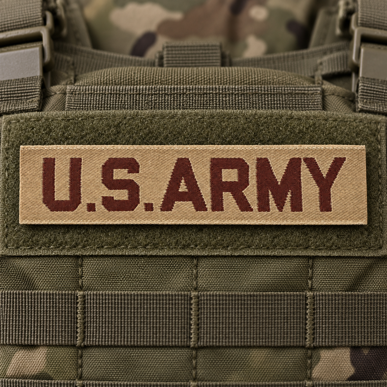 Jungtinių Valstijų kariuomenės krūtinės antsiuvas emblema Khaki