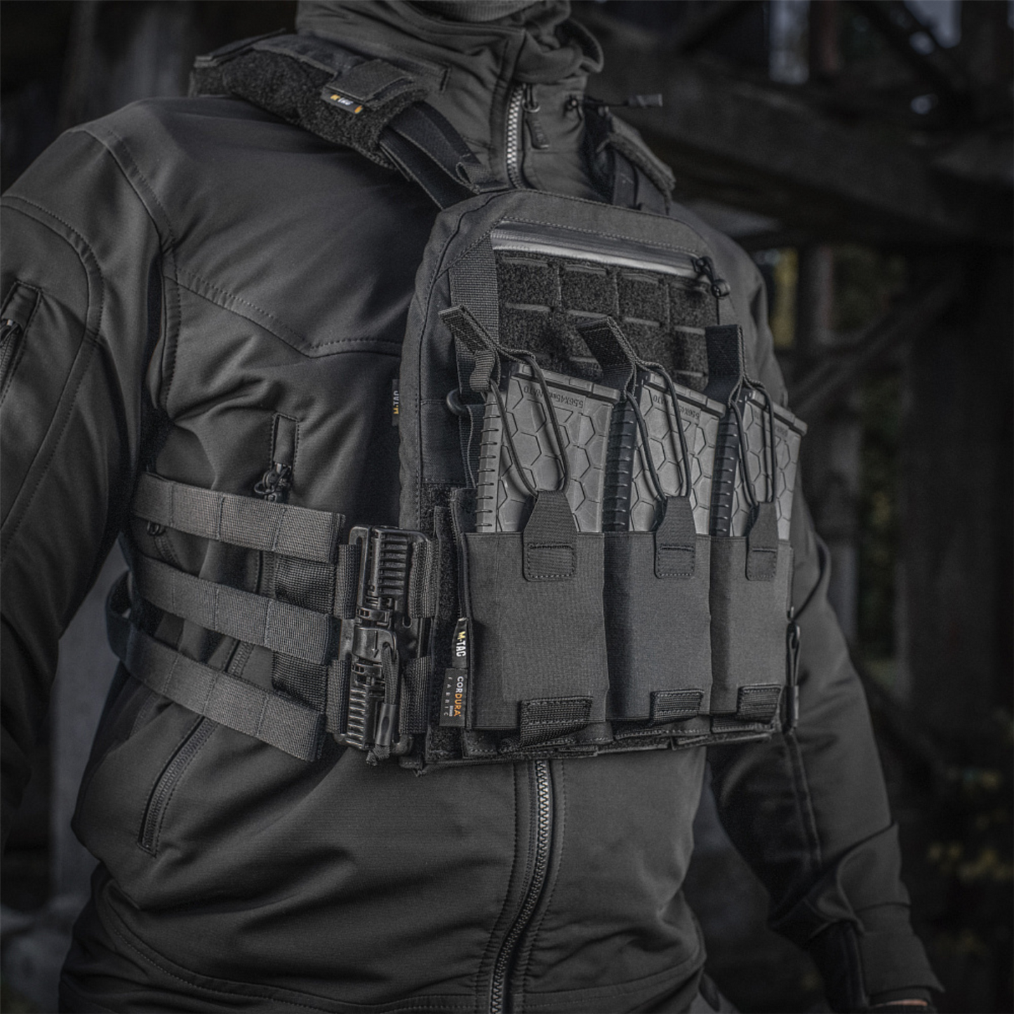 M-TAC Cuirass QRS taktinė plokščių nešimo liemenė Cordura juoda