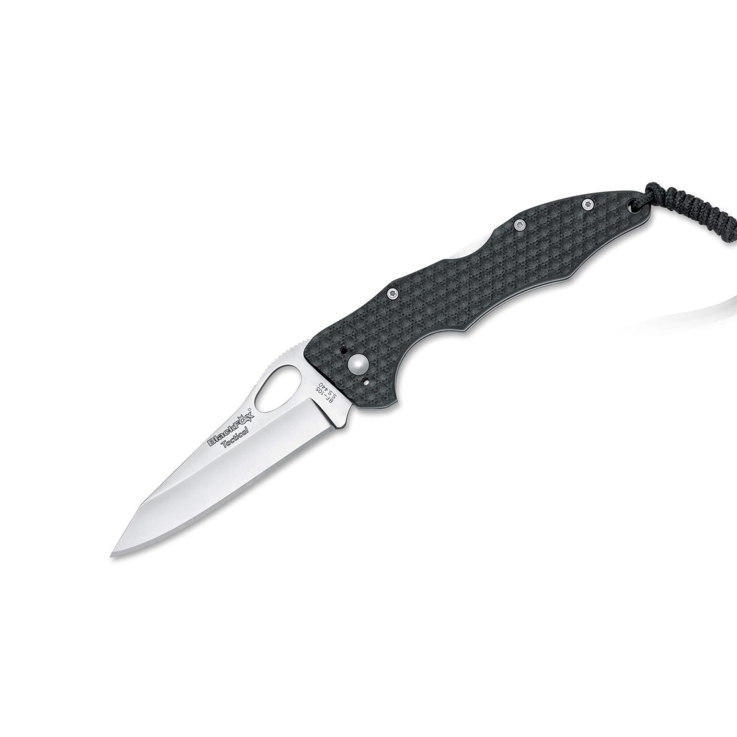 Fox Knives sulankstomas peilis su satinine danga ir nerūdijančio plieno geležte bei G10 rankena.