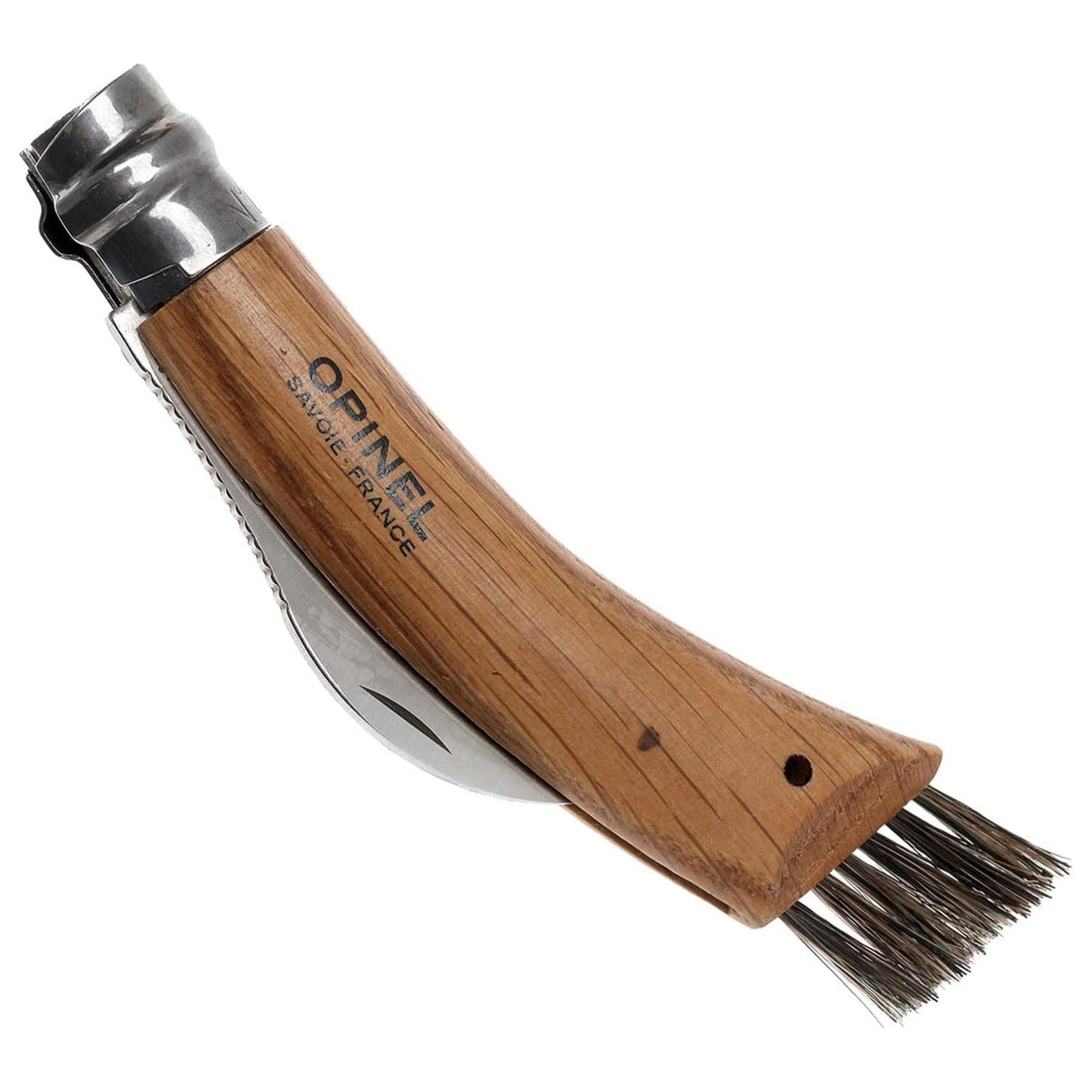 Opinel N°08 Mushroom atlenkiamas grybavimo peilis iš nerūdijančio plieno