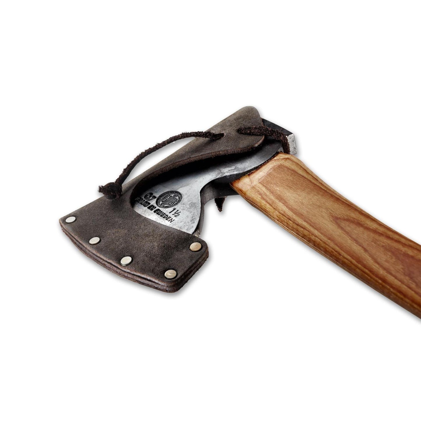 HULTAFORS ABY Forest Axe anglies plieno galva ir hikrio medienos rankena universaliems lauko darbams.