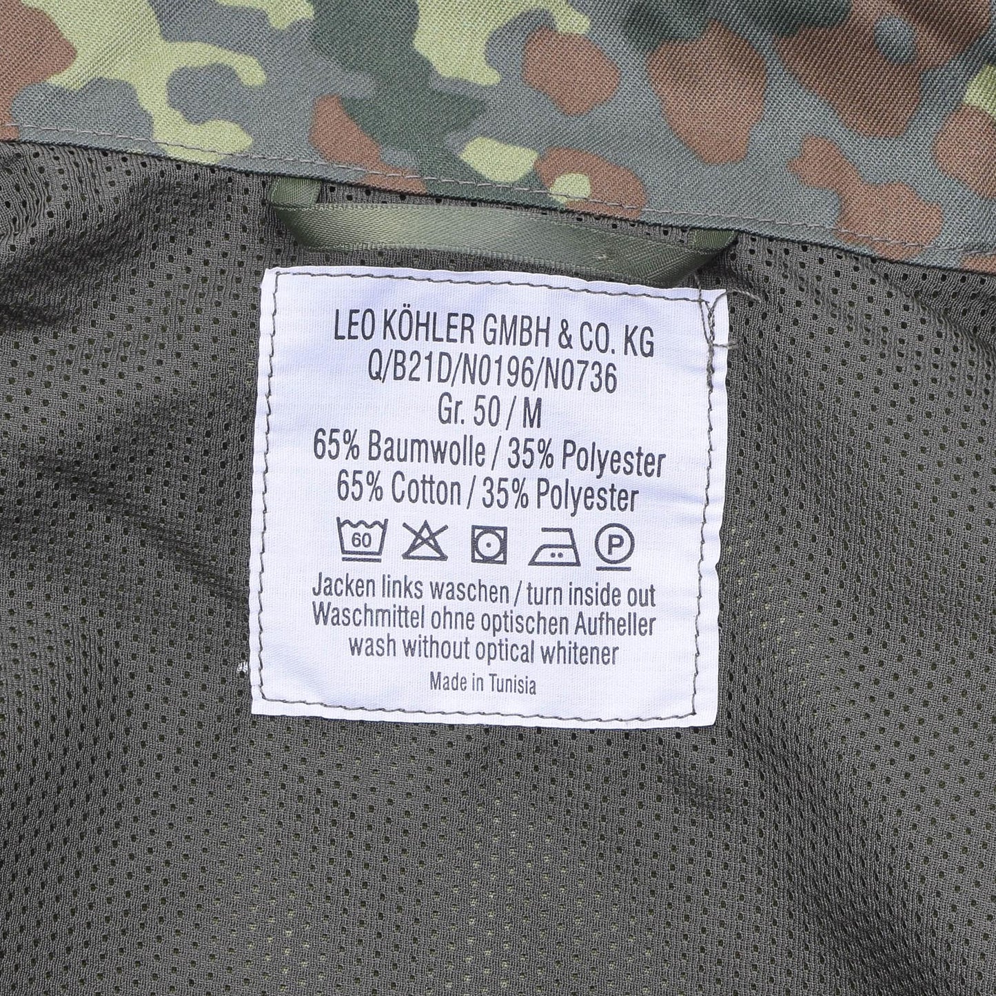 Leo Kohler Smock stiliaus striukė Flectarn marginimo, 65% medvilnė 35% poliesteris etiketė
