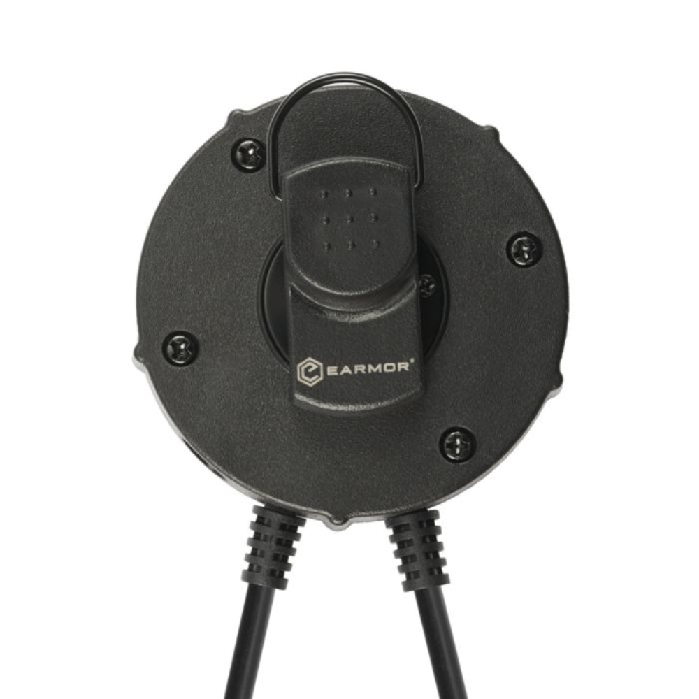 EARMOR M55 PTT Kenwood Baofeng 2-Pin radijo ausinių adapteris juodas