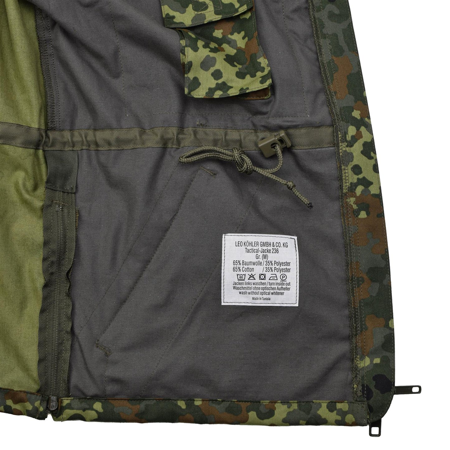Leo Kohler karinis švarkas su užtrauktuku Flecktarn marginimo