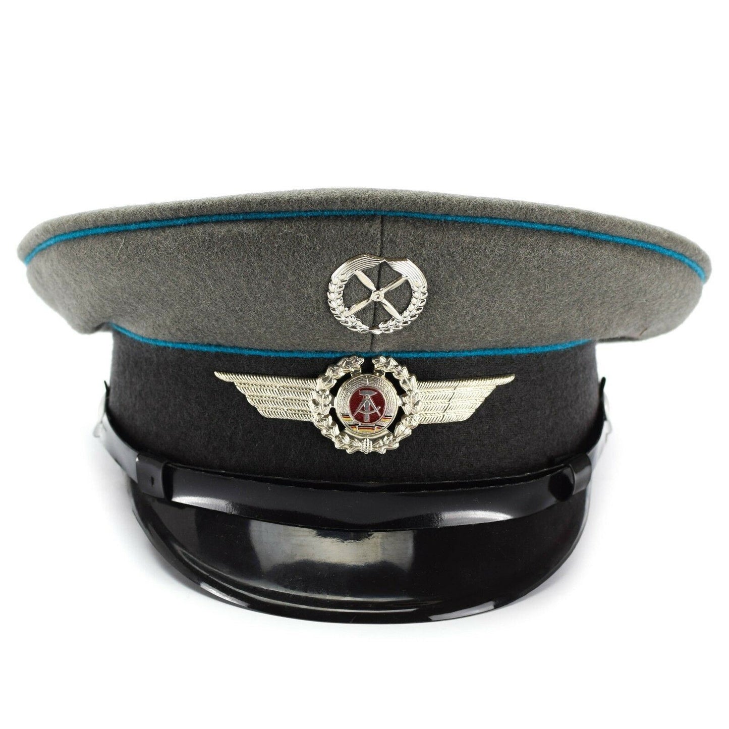 Vokietijos NVA kariuomenės piloto kepurė su snapelių Pilka