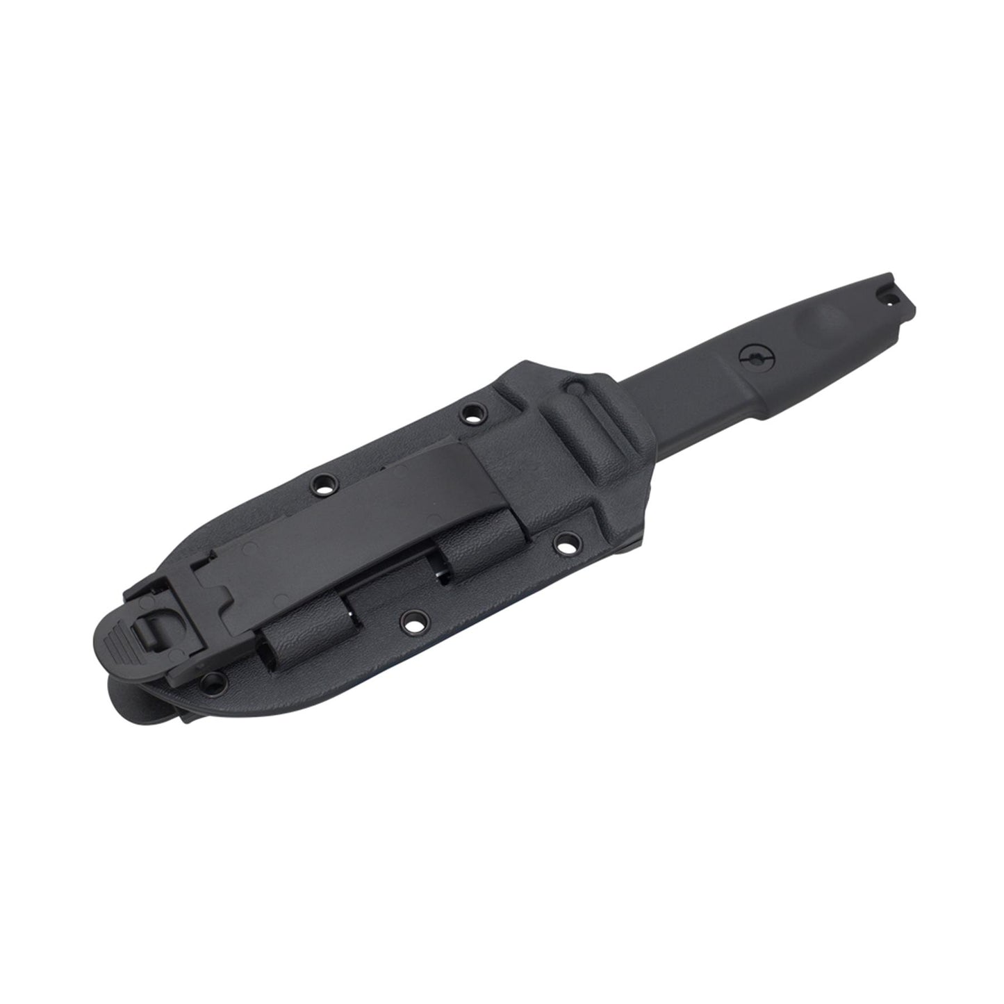 Extrema Ratio DEFENDER 2 dagger tactical backup fixed drop point blade black su juodu Kydex dėklu ir Forprene rankena.