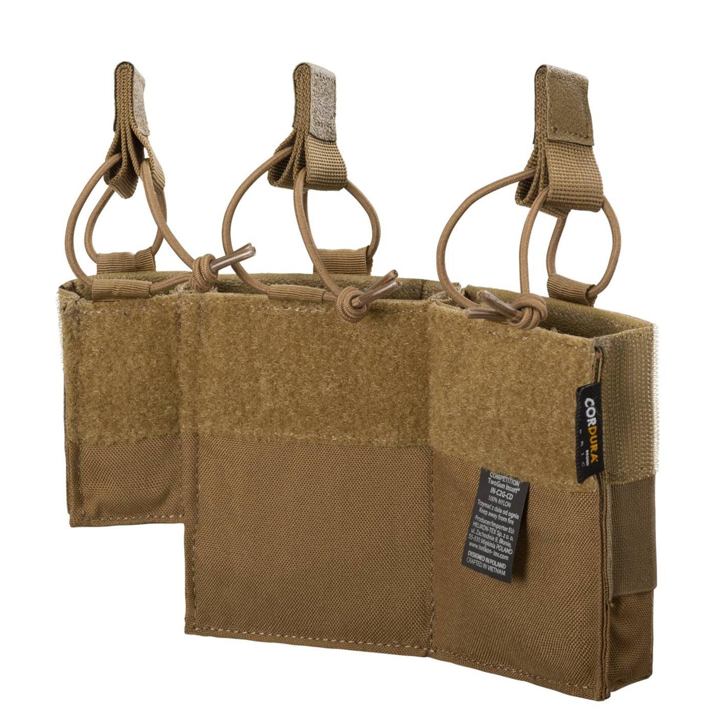 Helikon-Tex TwoGun karabino ir pistoleto dėtuvių dėklas, tan spalvos, pagamintas iš Cordura 500D nailono, MOLLE suderinamas.