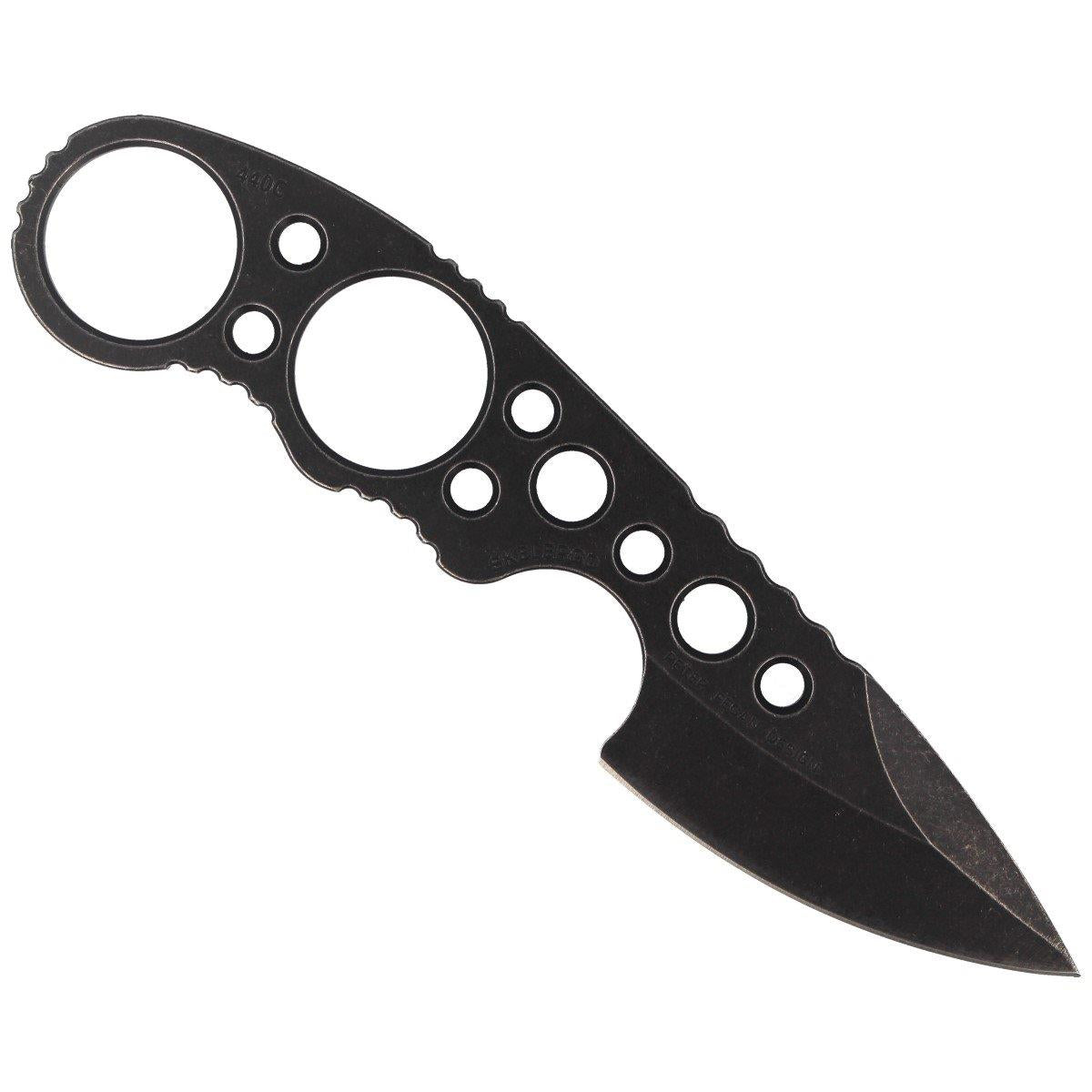 Fox Knives SKELERGO taktinis peilis fiksuota geležte iš 440C plieno, juodas lengvas dizainas.