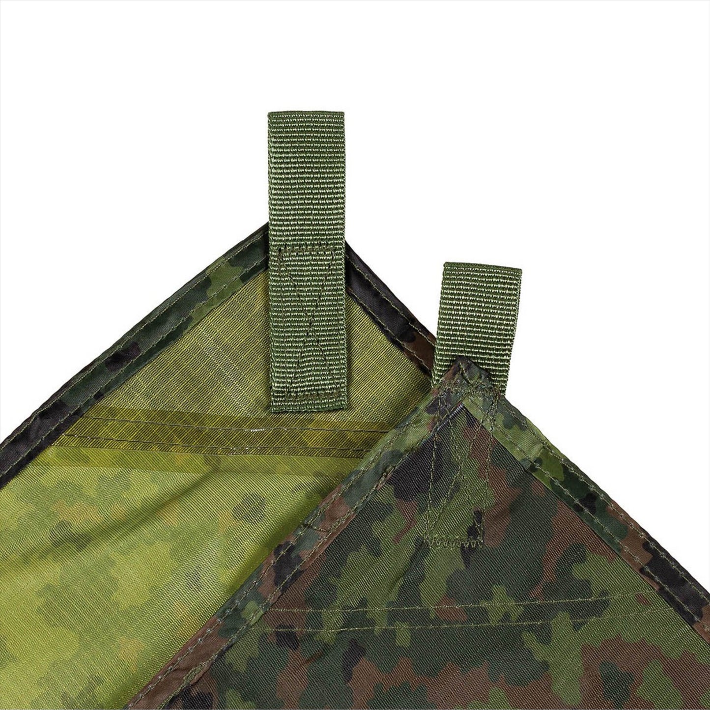 MFH Tarp Extreme tentas 3x3m atsparus vandeniui M05 marginimo kampai su tvirtinimo kilpomis ir kamufliažine danga.