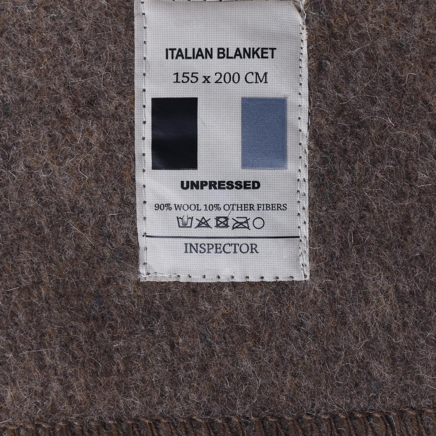 Italijos kariuomenės vilnonė antklodė 200x155cm ruda