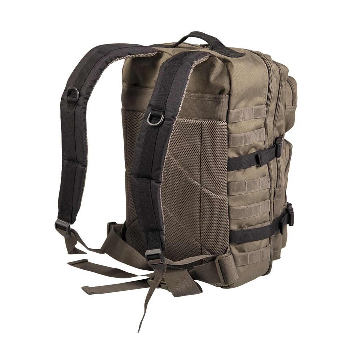 MIL-TEC Assault Ranger trekingo 36l kuprinė alyvuogių ir juodos spalvų, patvari ir atspari vandeniui.