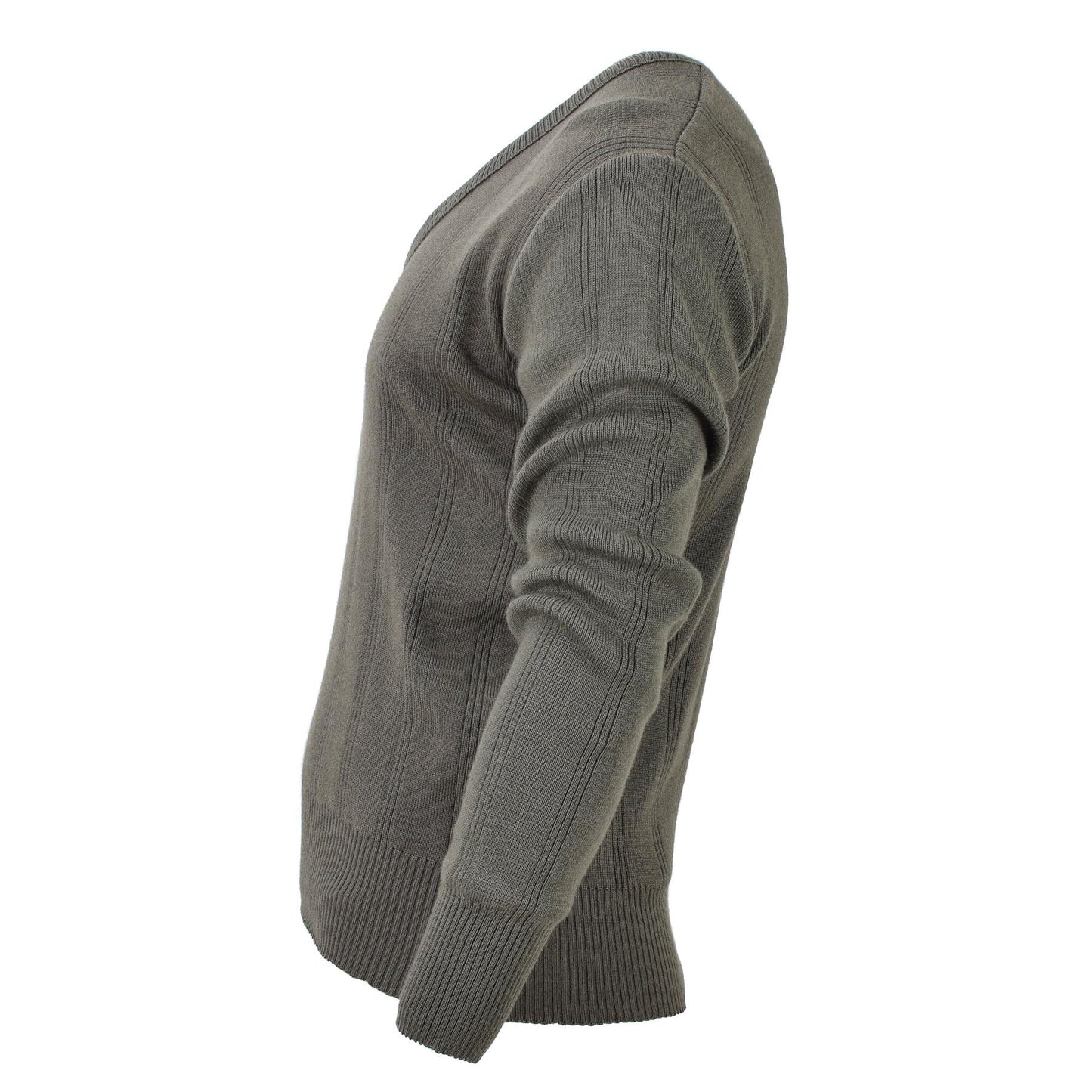 Vokietijos kariuomenės NVA megztinis iš vilnos V formos kaklu alyvuogių spalvos, šiltas ir kokybiškas.