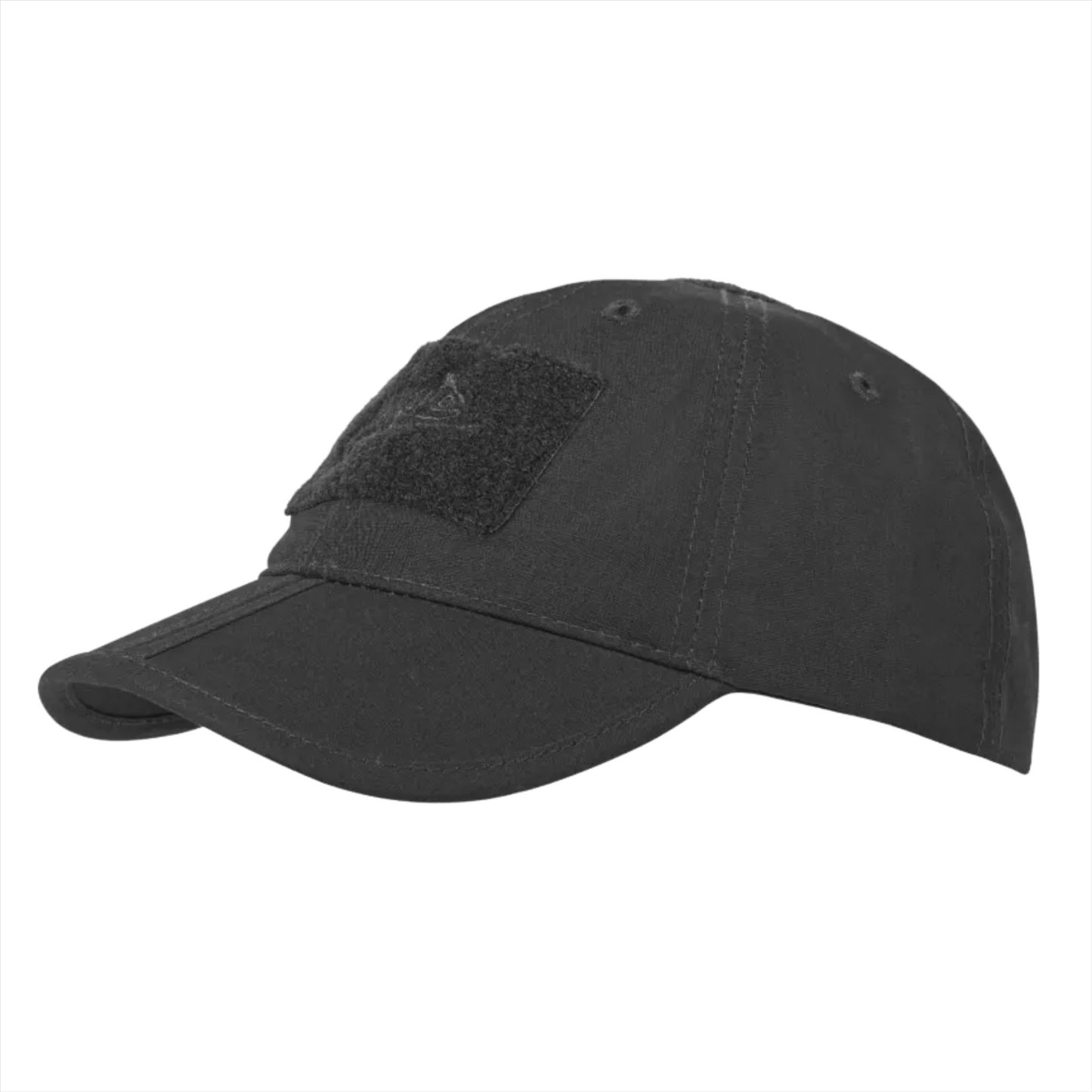 Helikon-Tex sulankstoma kepurė su Velcro lipdukais iš patvaraus PolyCotton Ripstop audinio juodos spalvos.