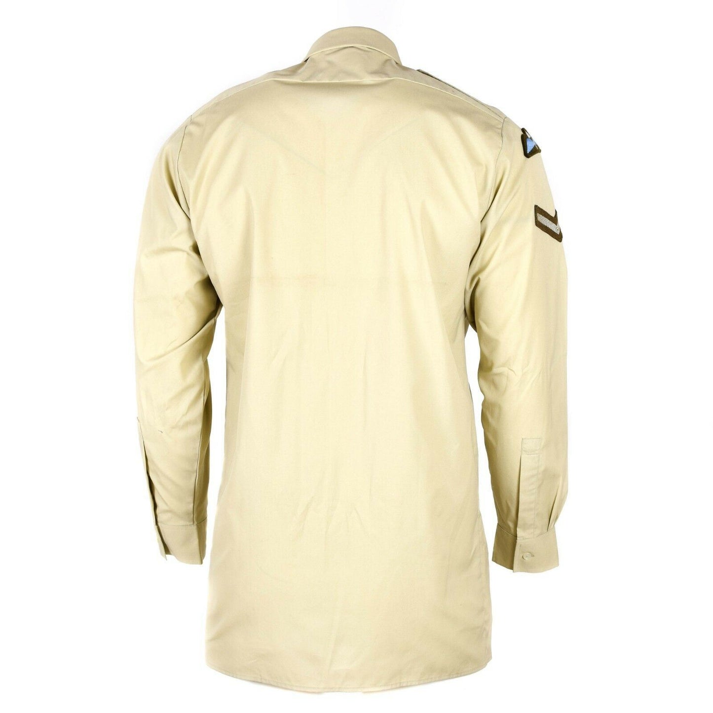 Jungtinės Karalystės kariuomenės marškiniai ilgomis rankovėmis Chaki, klasikinis karinis stilius ir aukšta kokybė.