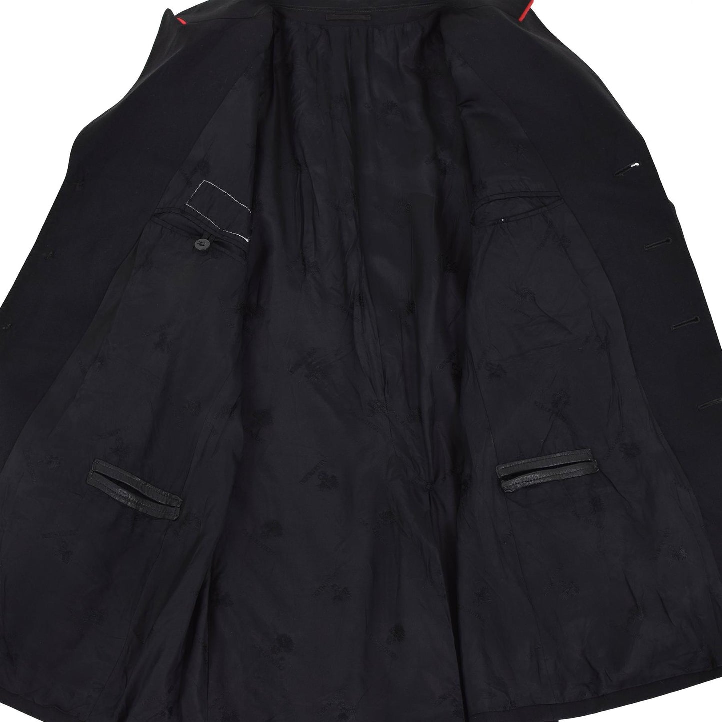 Italijos Policijos pajėgų paradinis švarkas juodos spalvos, vidinė pusė su kišenėmis ir plona pamušalu.