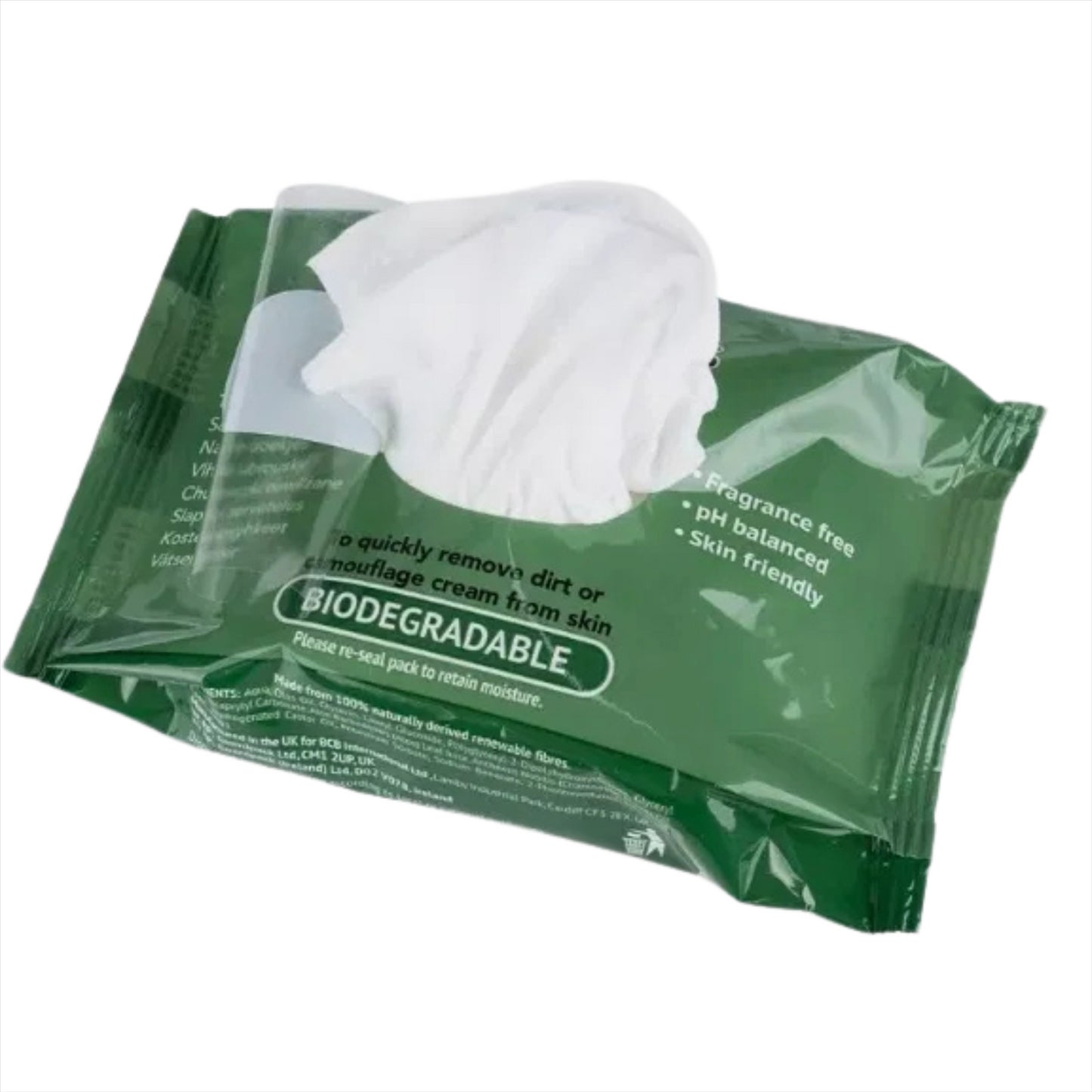 BCB karinės dėgnos servetėlės 25 vnt. biologiškai skaidžios, švelnios odai, be alkoholio, pH subalansuotos.