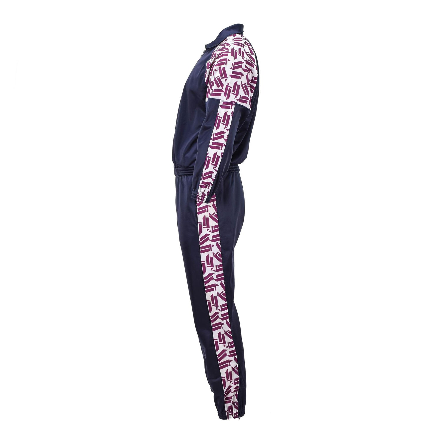 Prancūzijos kariuomenės dryžuotos sportinės 90-ųjų kelnės su retro dizainu ir elastingu juosmeniu.