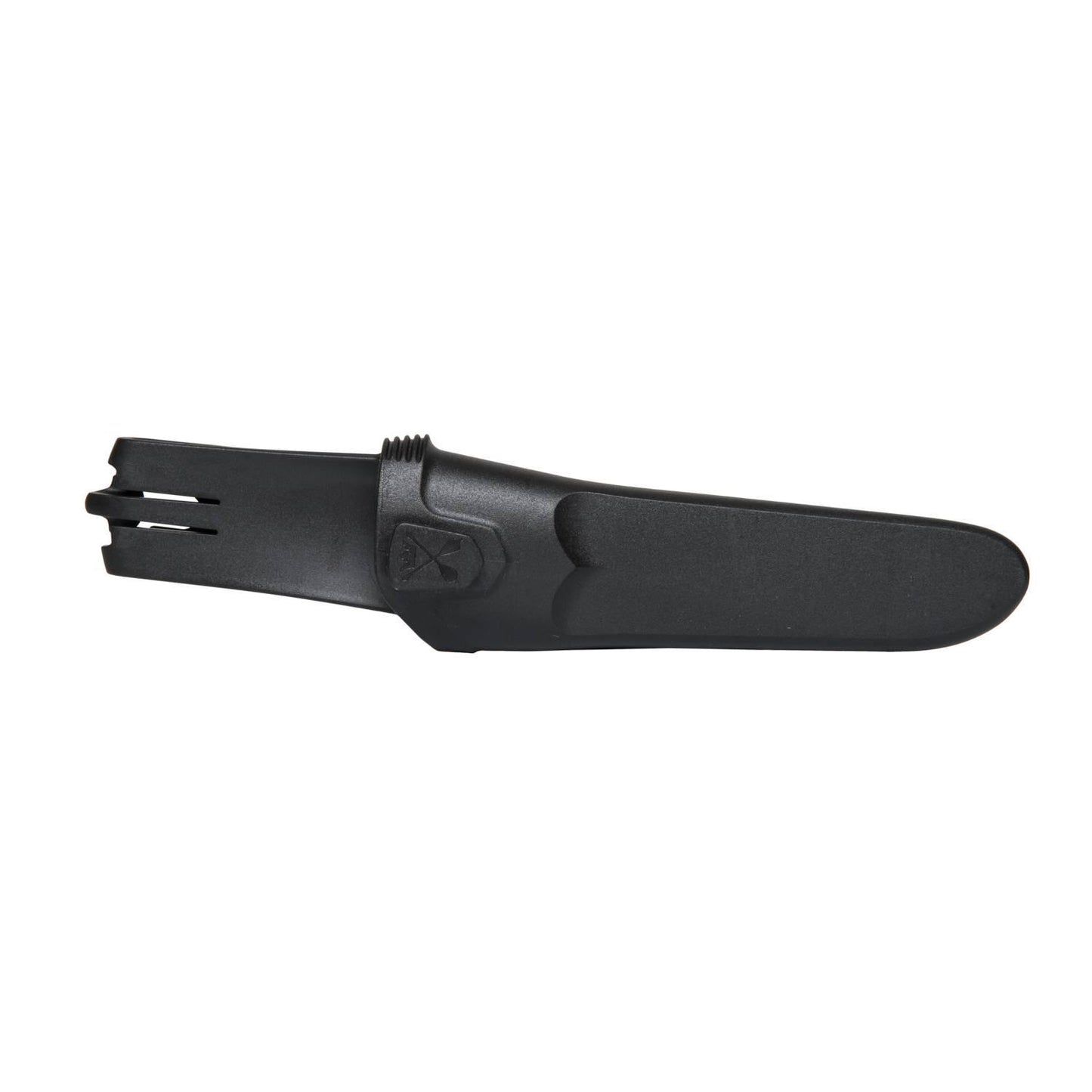 MORAKNIV Basic 546 fiksuotas peilis iš nerūdijančio plieno su tvirtu apsauginiu dangteliu ir patogia rankena.