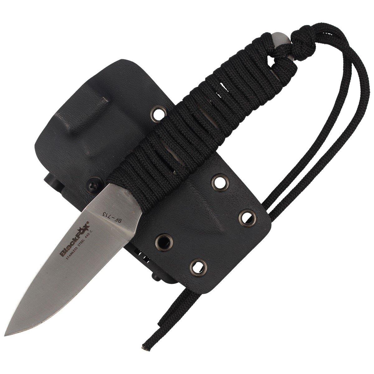 Fox Knives TARLO fiksuotas peilis 440C nerūdijantis plienas satino danga nailono rankena