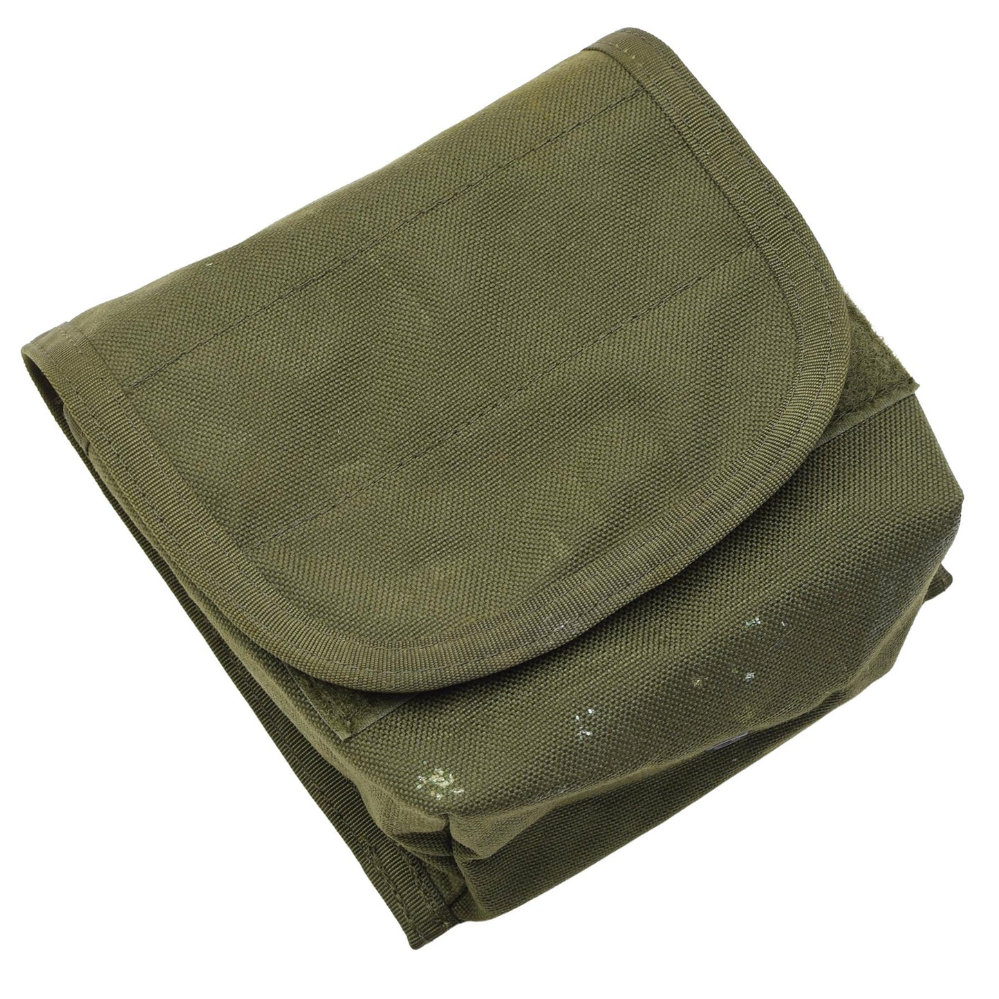 Jungtinės Karalystės universalus 40mm taktinis dėklas MOLLE tipo alyvuogių spalvos, patvarus ir funkcionalus.