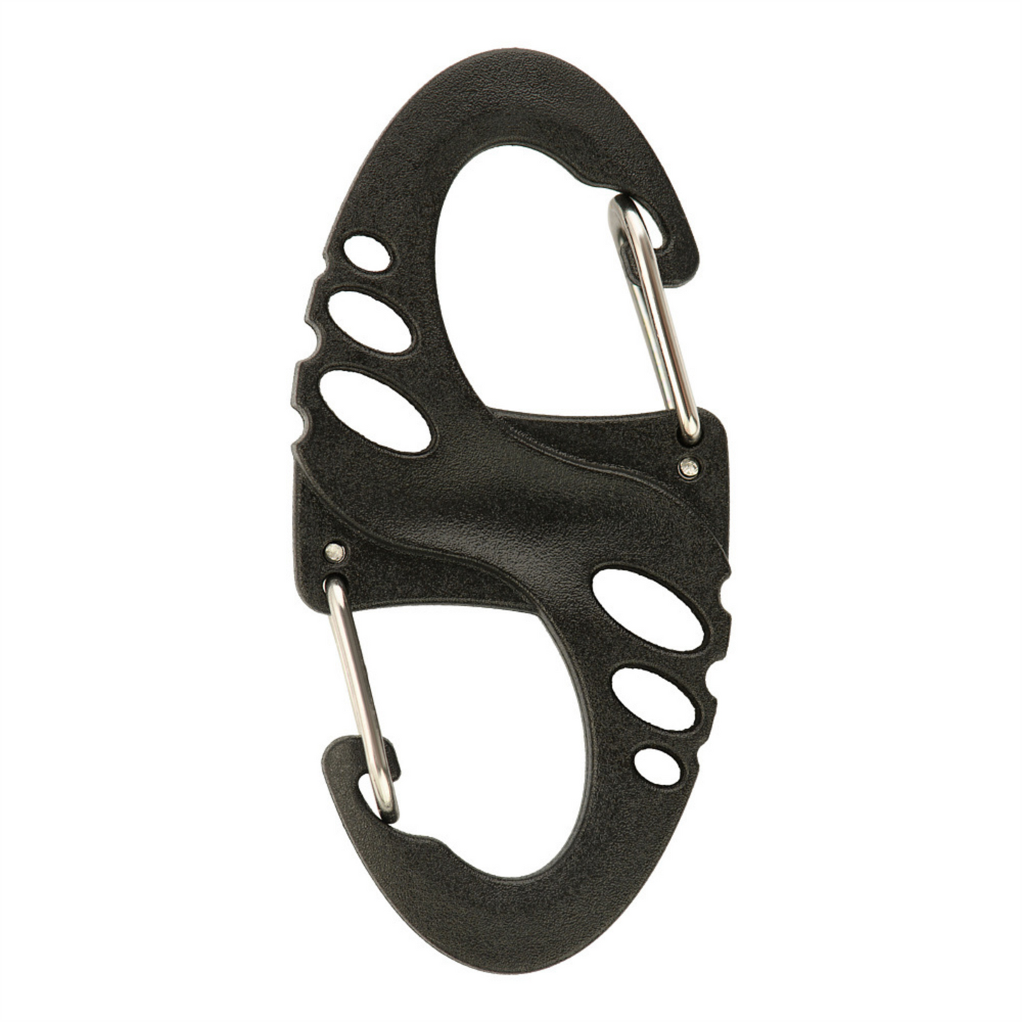 M-TAC S-Hook plastikinis karabinas taktinei įrangai tvirtinti juodas