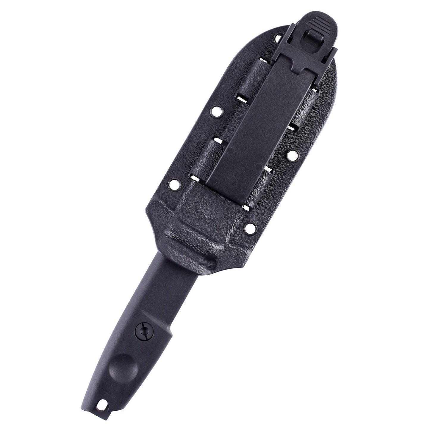 ExtremaRatio DEFENDER 2 taktinis kovos peilis su fiksuota N690 plieno geležte ir juodu Kydex dėklu
