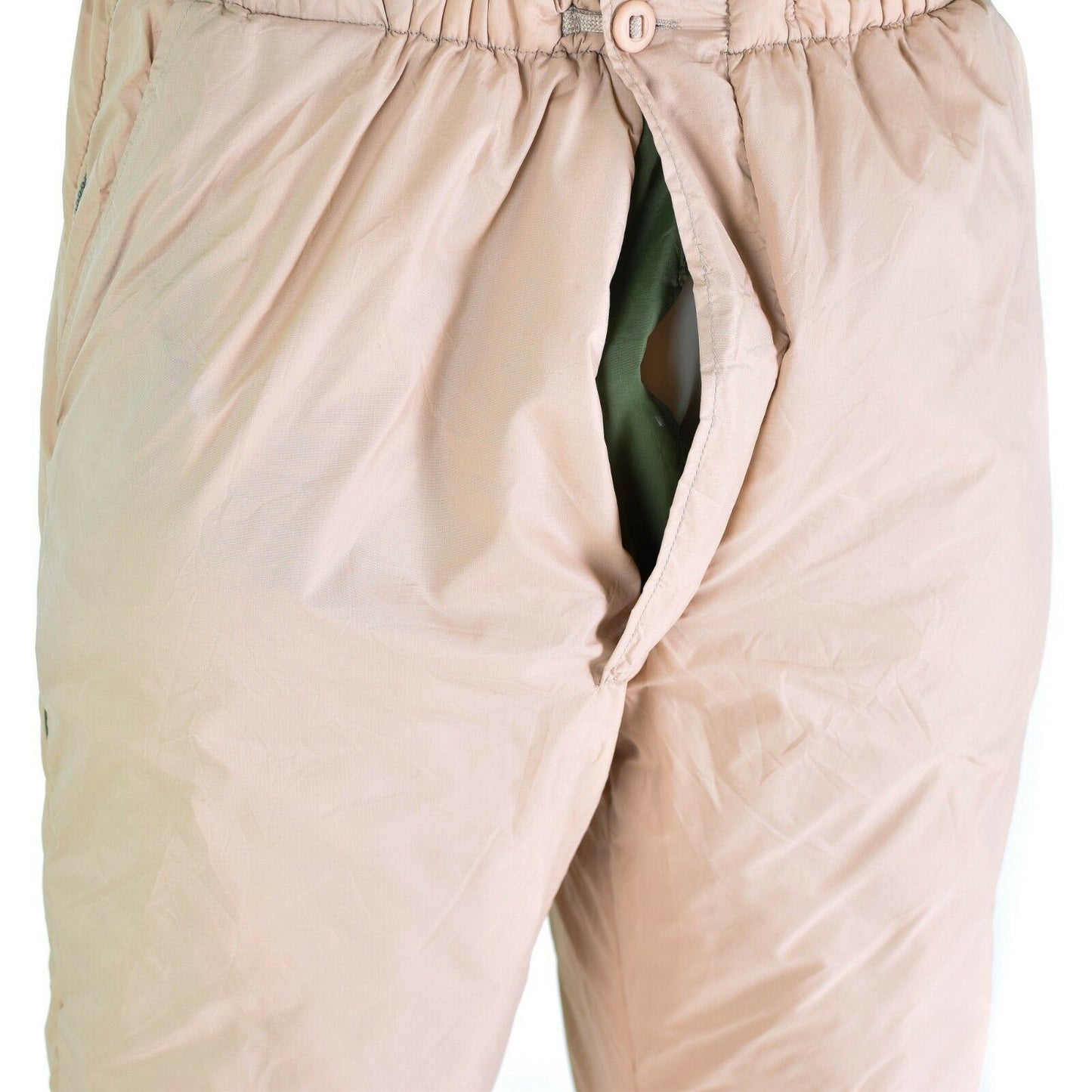 Britanijos kariuomenes dvipuses kelnes zalios su elastiniu juosmeniu ir priekinemis kisenelemis, smelines spalvos