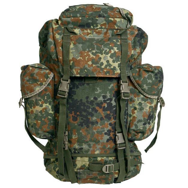 Vokietijos kariuomenės taktinė kuprinė 65L Flecktarn marginimo