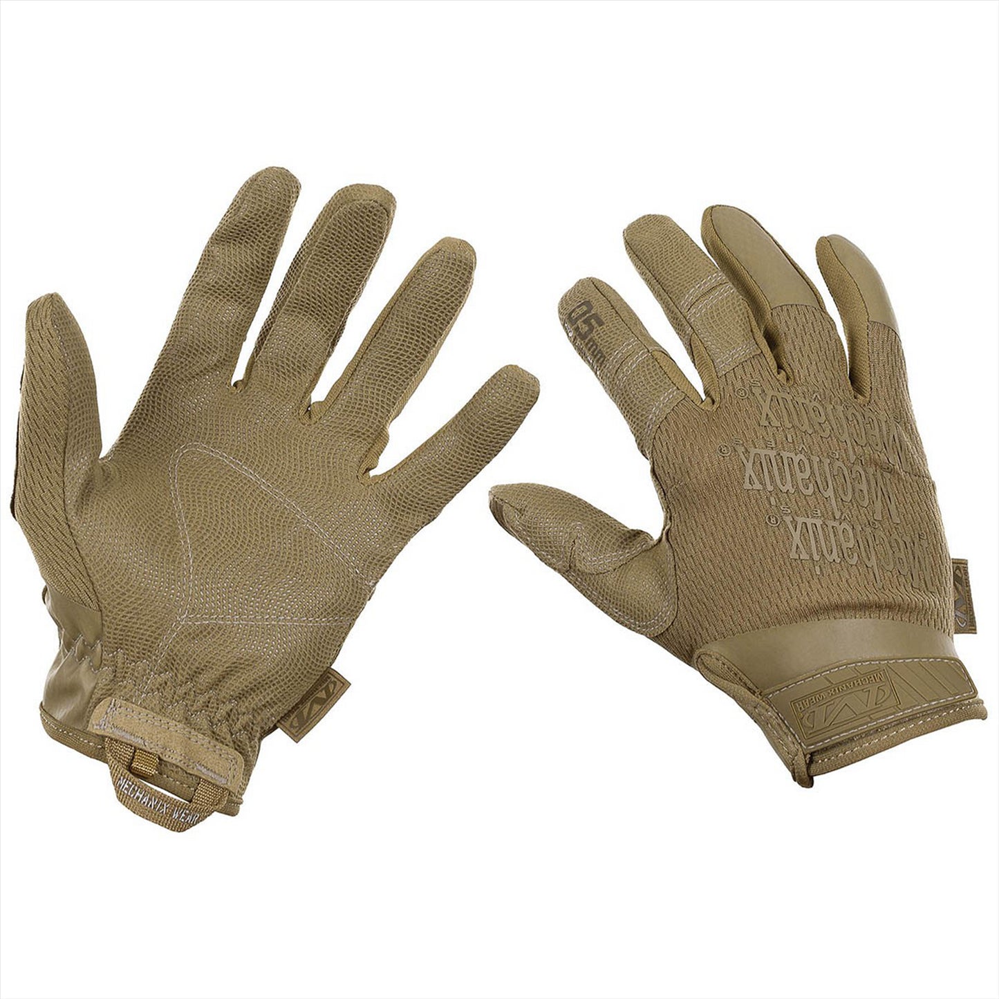 Mechanix pirštinės taktiniam šaudymui itin plonos 0.5mm rudos