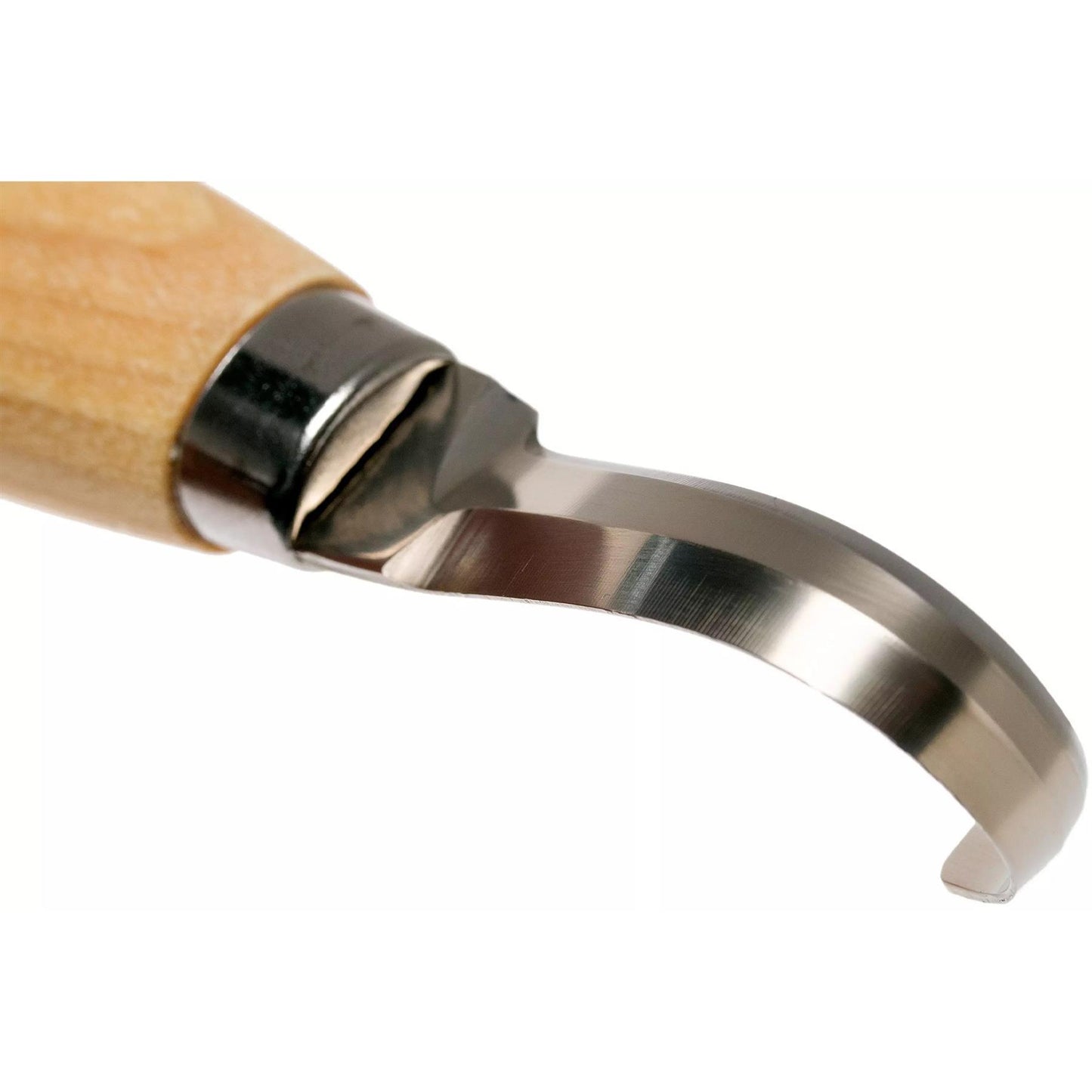 Morakniv® Wood Carving Hook Knife 164 – medžio drožinėjimo peilis su išlenkta geležte ir medine rankena.