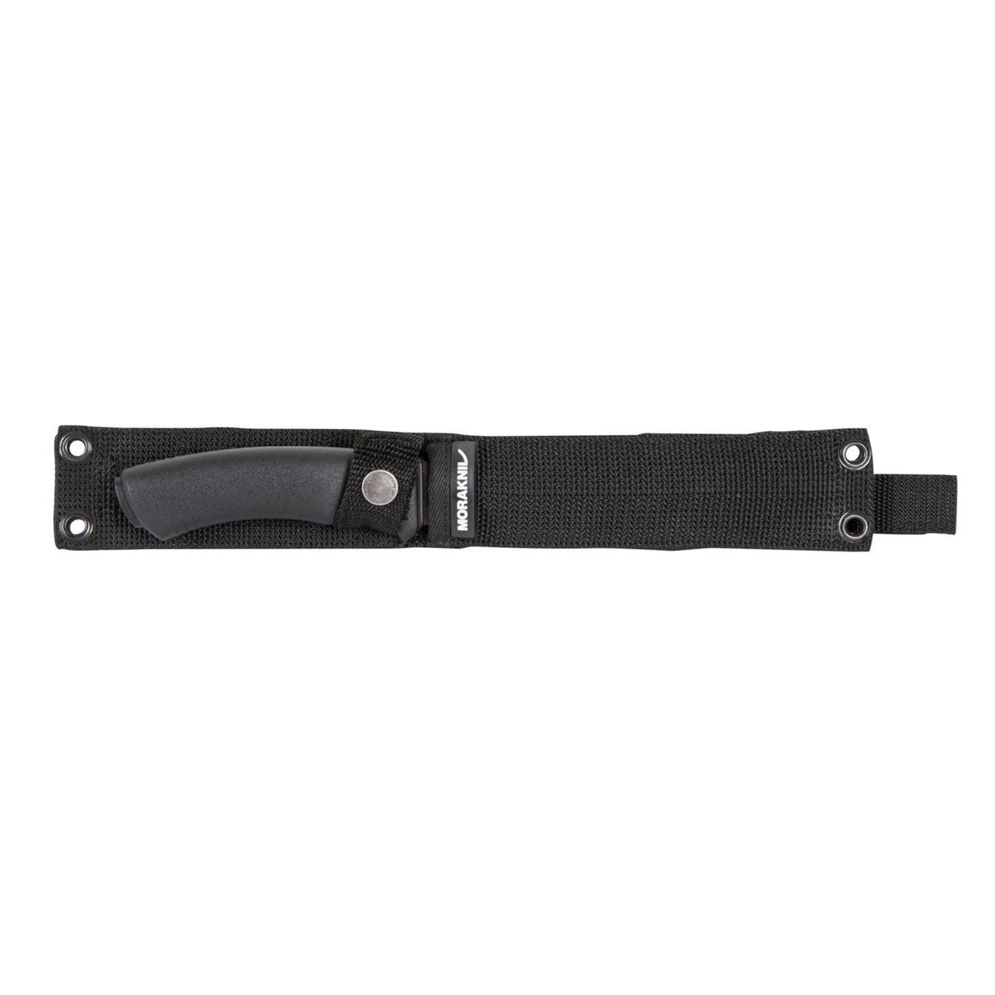 MORAKNIV Pathfinder taktinis fiksuotas peilis anglies plienas su juodu dėklu patogiam nešiojimui ir saugumui.
